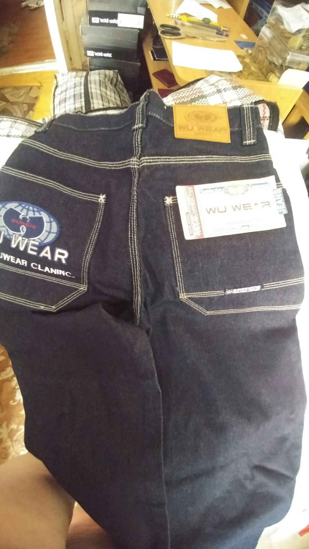 Wu-Tang Clan Wu Wear jeans, baggy vintage Wu-Tang Clan 90s hip hop Y2K 28 Size US 28 / EU 44 - 2 Thumbnail