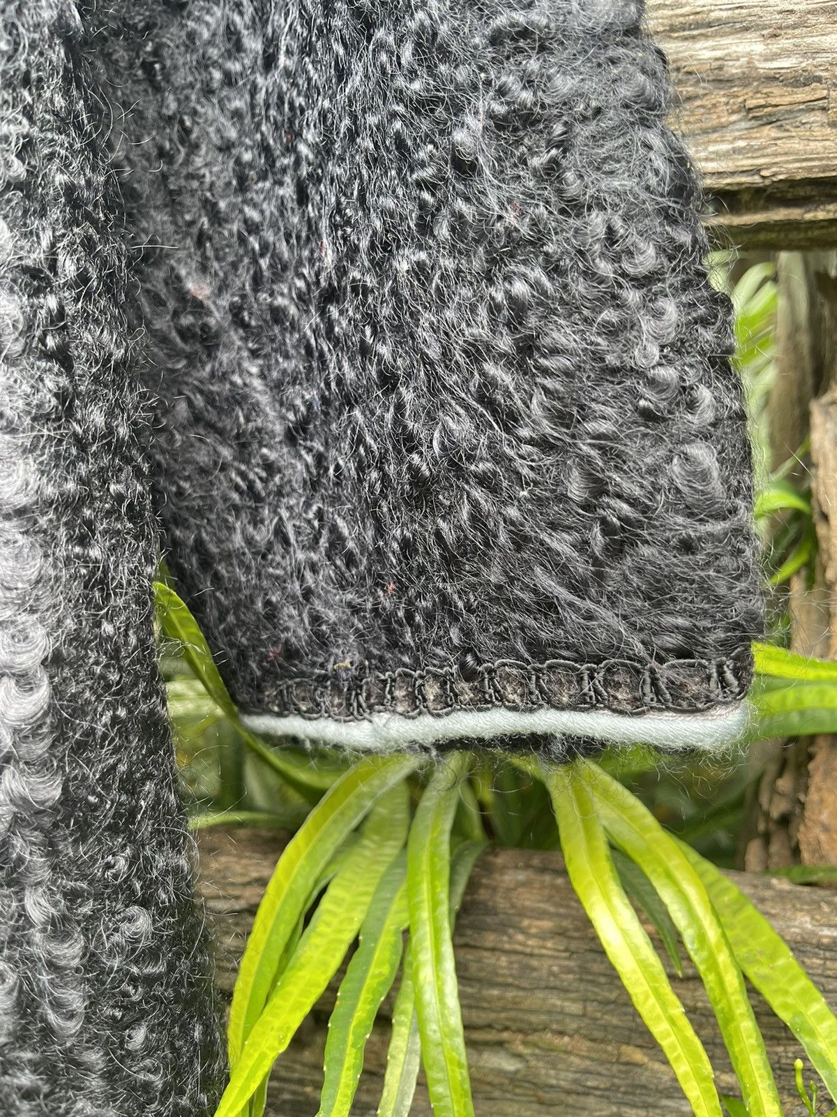 Designer Rare Rond Bonheur Black Textured Wool Jacket - Size 9 Size M / US 6-8 / IT 42-44 - 13 Thumbnail