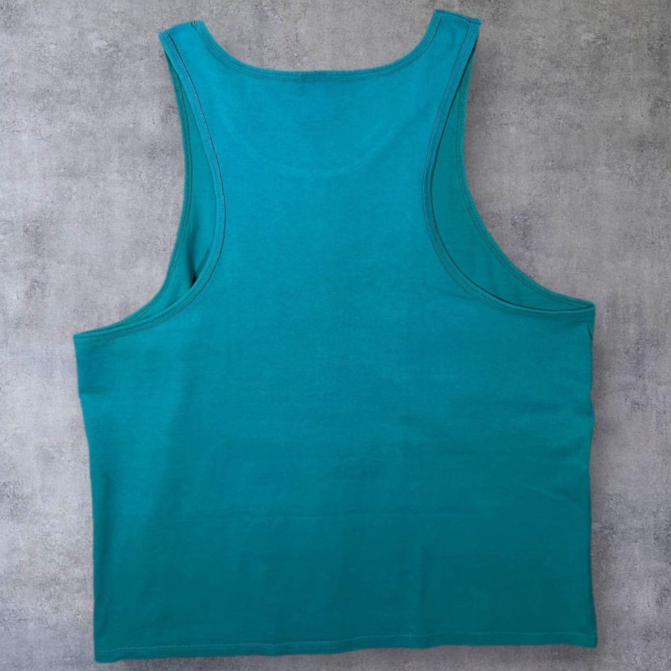 Jerzees Vintage Jerzees Myrtle Beach Umbrella Souvenir Graphic Vest Top XL T-Shirt Teal Turquoise Men Sleeveless Graphic 2000s Size 46R - 2 Thumbnail