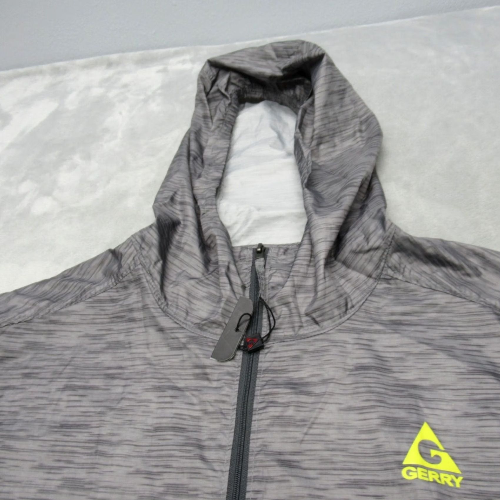Vintage Gerry Jacket Mens Medium Gray YLW Lightweight Packable Hood Full Zip Windbreaker Size US M / EU 48-50 / 2 - 7 Thumbnail