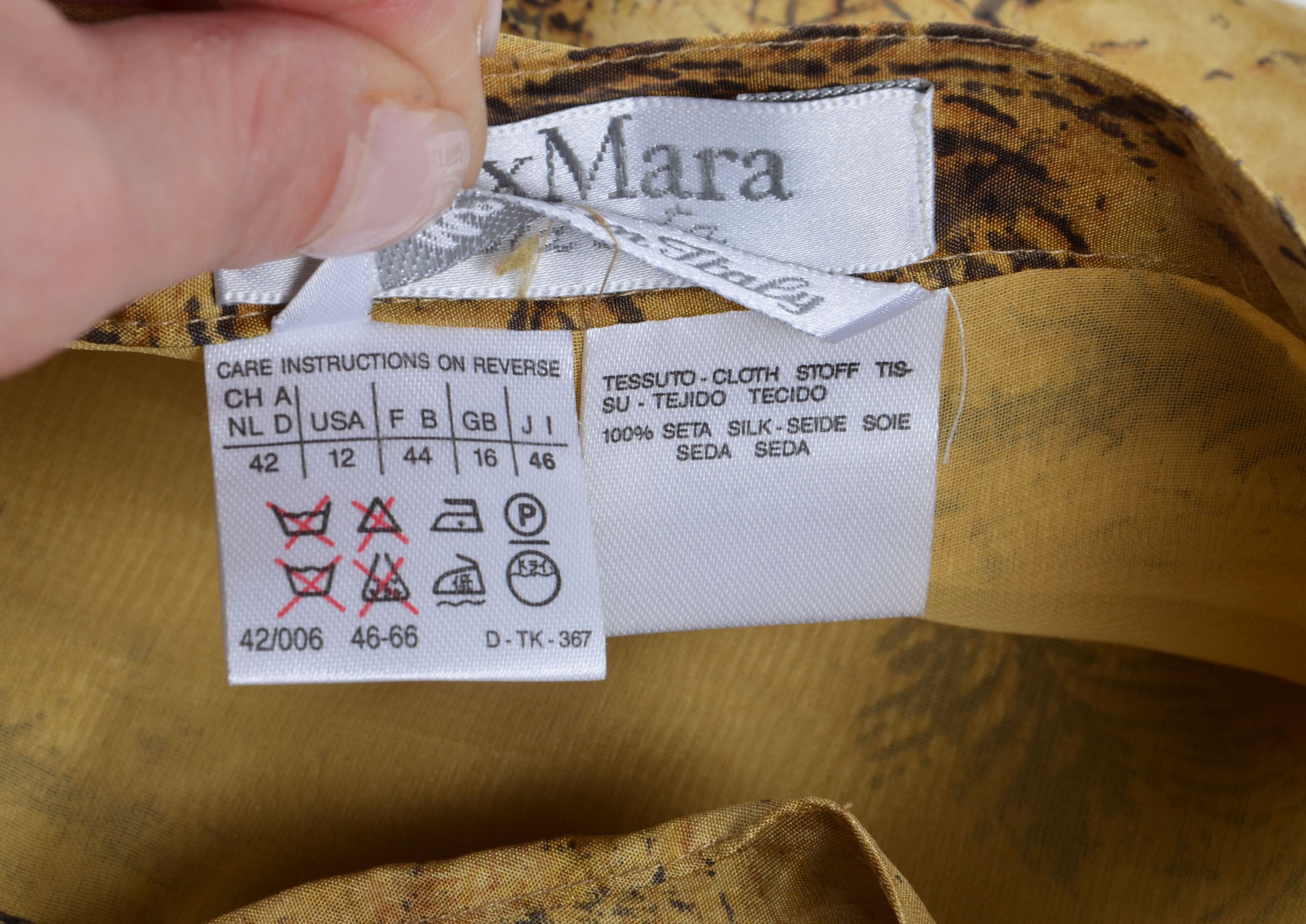 Max Mara Vintage Max Mara Wrap Midi Sarong Style Printed Silk Skirt Size 28" / US 6 / IT 42 - 9 Thumbnail