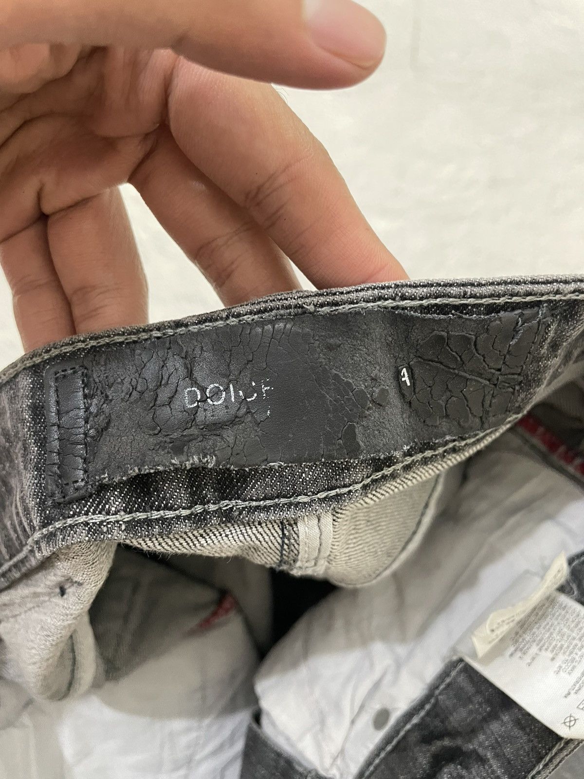 Japanese Brand 00s Dolce Gabbana Washed Grey Denim Distressed Y2K Japan Size US 29 - 9 Thumbnail
