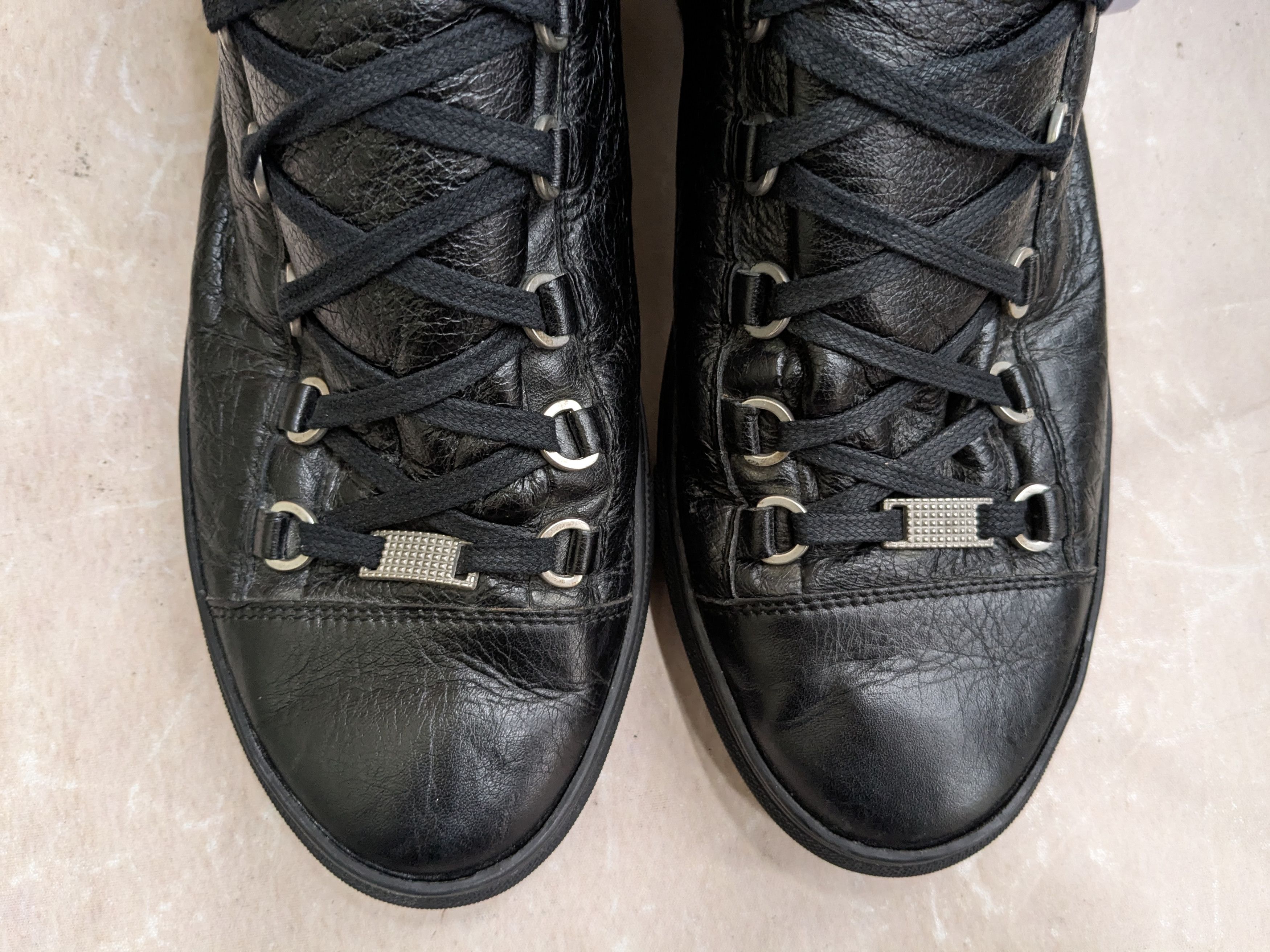 Balenciaga Balenciaga Arena Sneaker Black 12 High Tops Leather Size US 12 / EU 45 - 3 Thumbnail