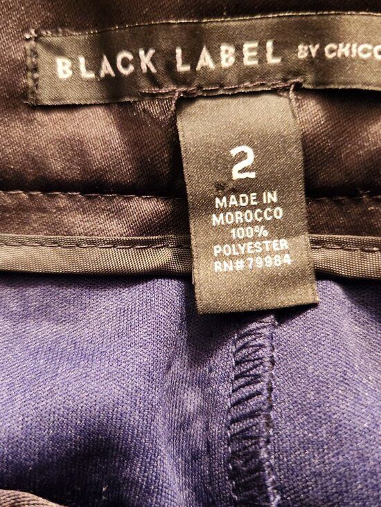 Chicos Chico's (black label) womens 100%polyester soiree pants 2/28 Size 26" / US 2 / IT 38 - 6 Thumbnail