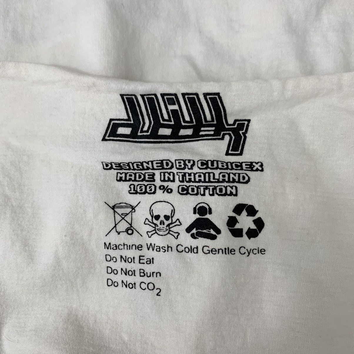 Other CUBICEX Skulls Print Design Short Sleeve White Blouse Size XS / US 0-2 / IT 36-38 - 4 Thumbnail