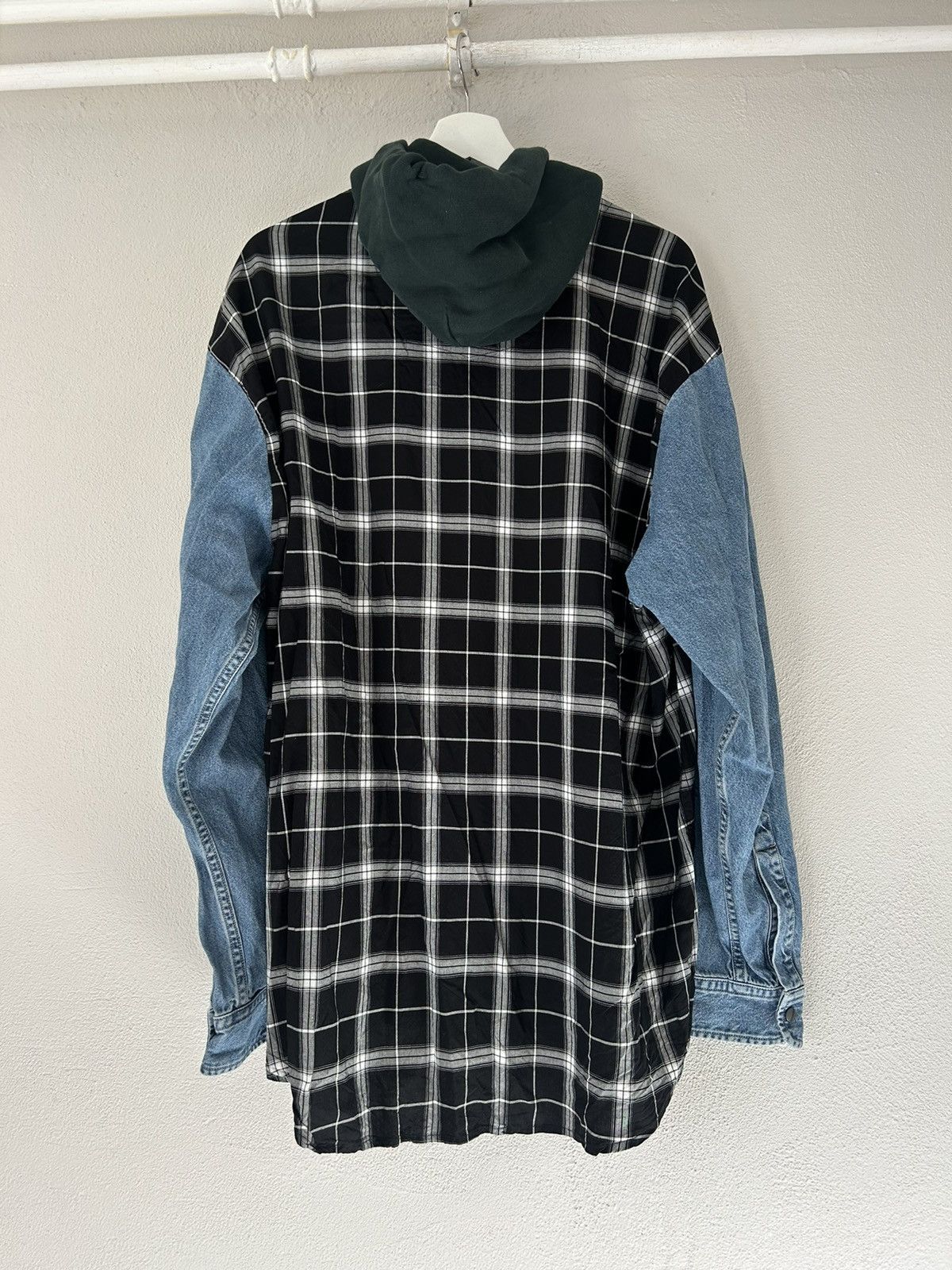 Balenciaga Layered Denim and Flannel Shirt w/ Removable Denim Vest Size US M / EU 48-50 / 2 - 16 Thumbnail