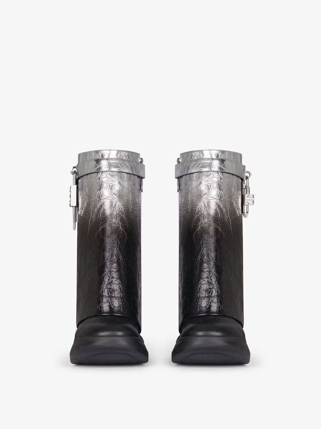 Givenchy o1w1db10525 Shark Lock Biker Ankle Boots in Multicolor Size US 9 / IT 39 - 4 Thumbnail