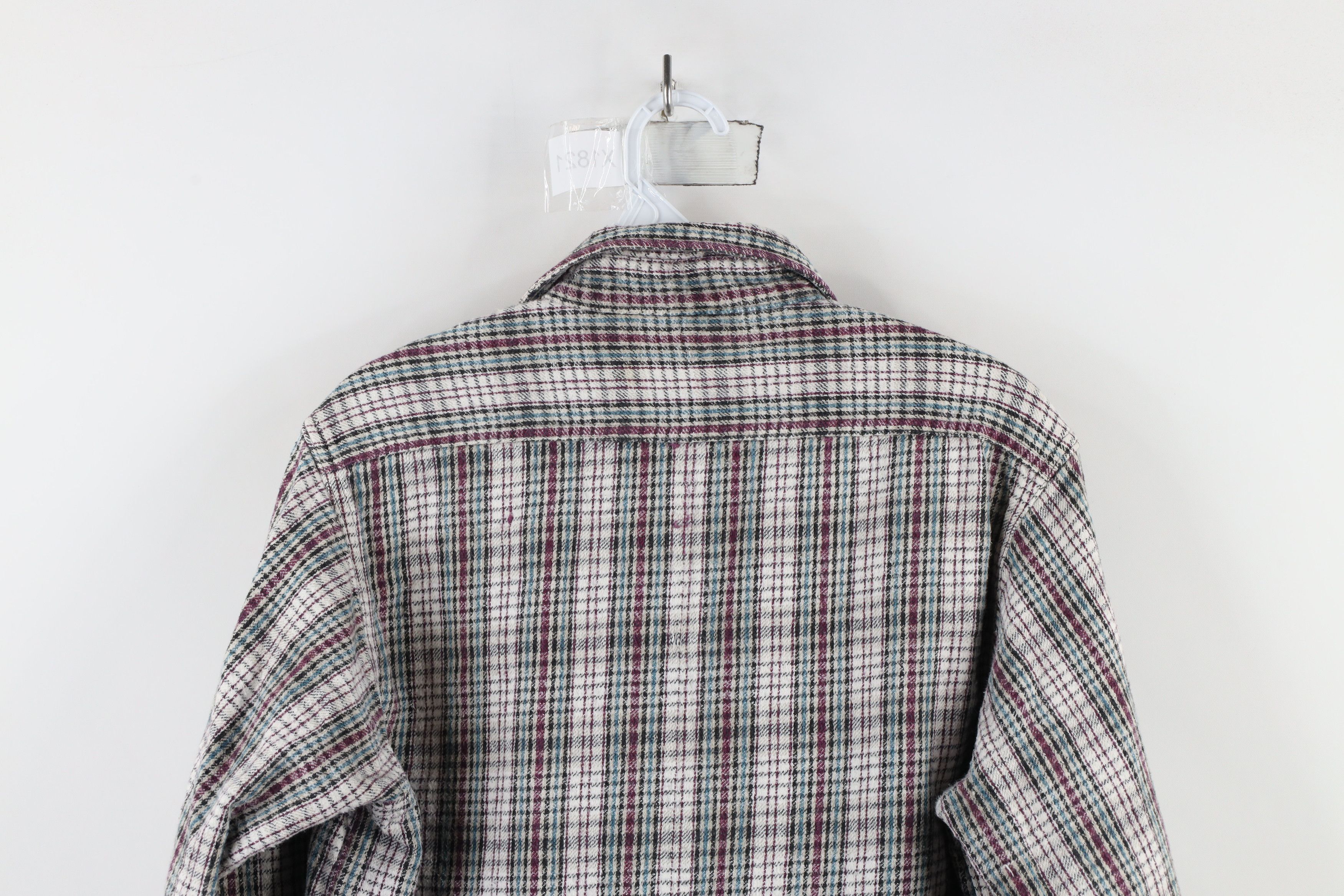 Vintage Vintage 90s Streetwear Heavyweight Button Shirt Plaid Size US M / EU 48-50 / 2 - 10 Thumbnail