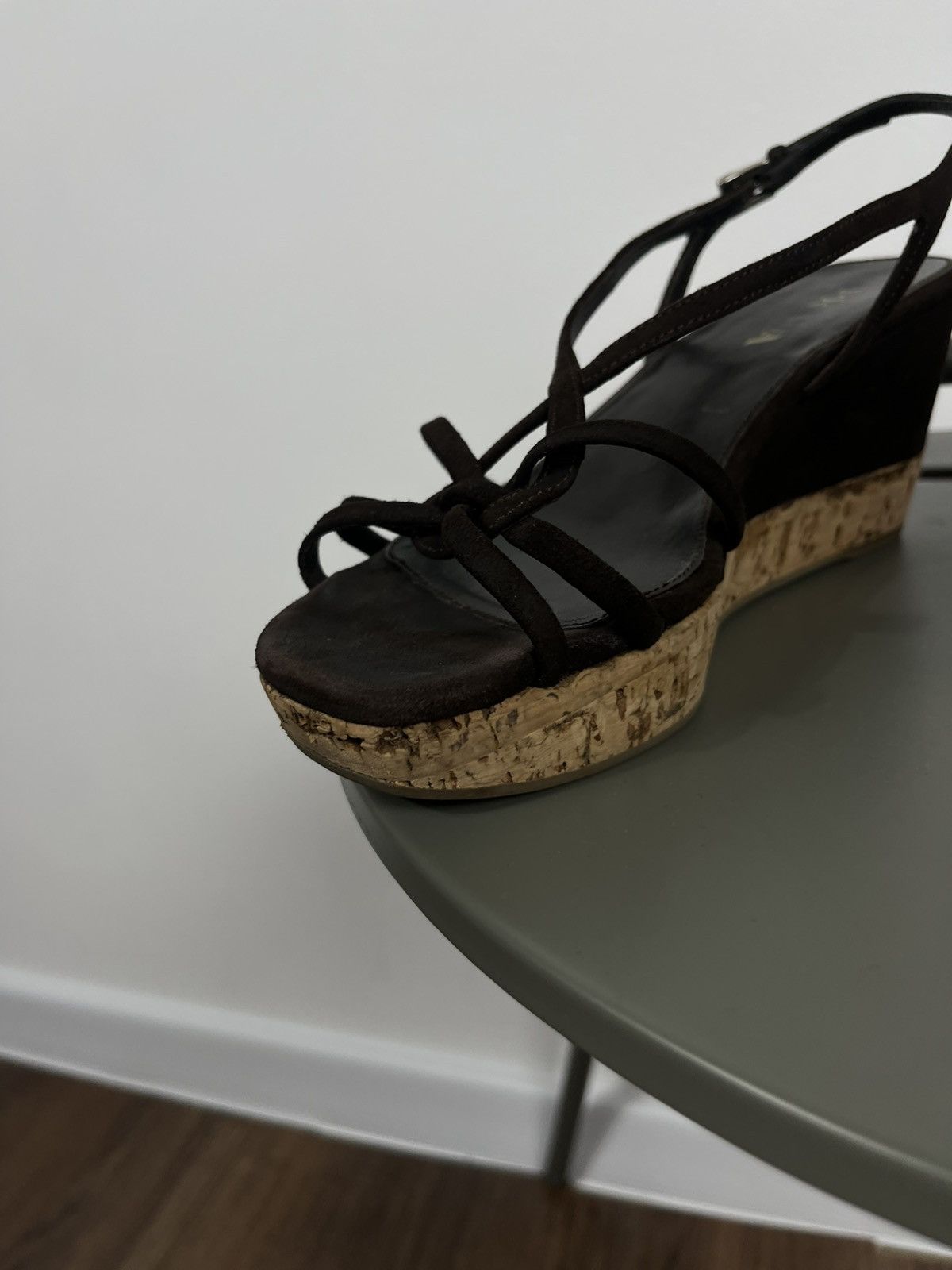 Prada Prada Brown Suede Cork Wedge Sandals – Size 36.5 Women’s Size US 6.5 / IT 36.5 - 5 Thumbnail