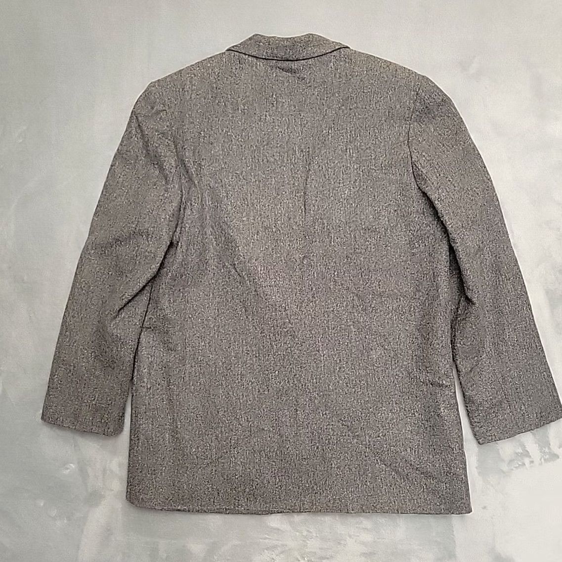 Vintage Harris Wallace Womens Blazer 12 Gray Classic Wool Blend Jacket Size XL / US 12-14 / IT 48-50 - 4 Thumbnail