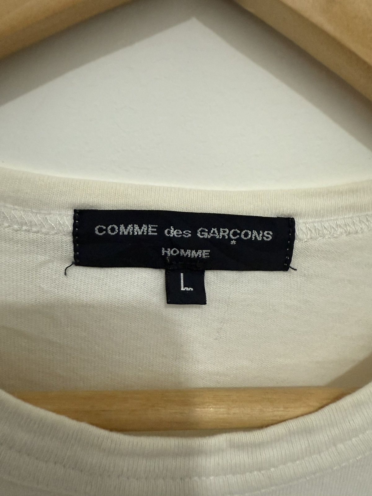 Comme des Garcons Homme Vintage Comme Des Garcons Homme White Pocket Tee Shirt Size US L / EU 52-54 / 3 - 4 Thumbnail