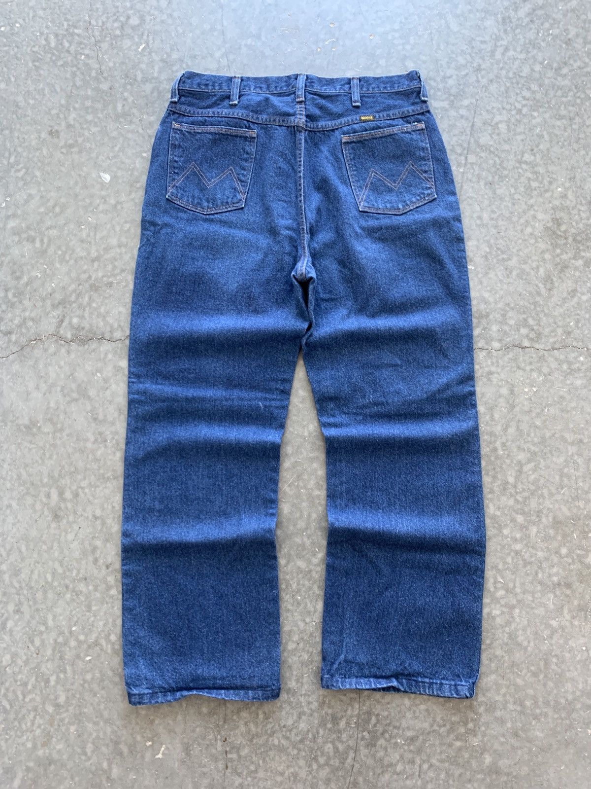 Vintage × Wrangler Vintage 70s Maverick Bootcut Jeans Dark Wash Size US 35 - 1 Thumbnail