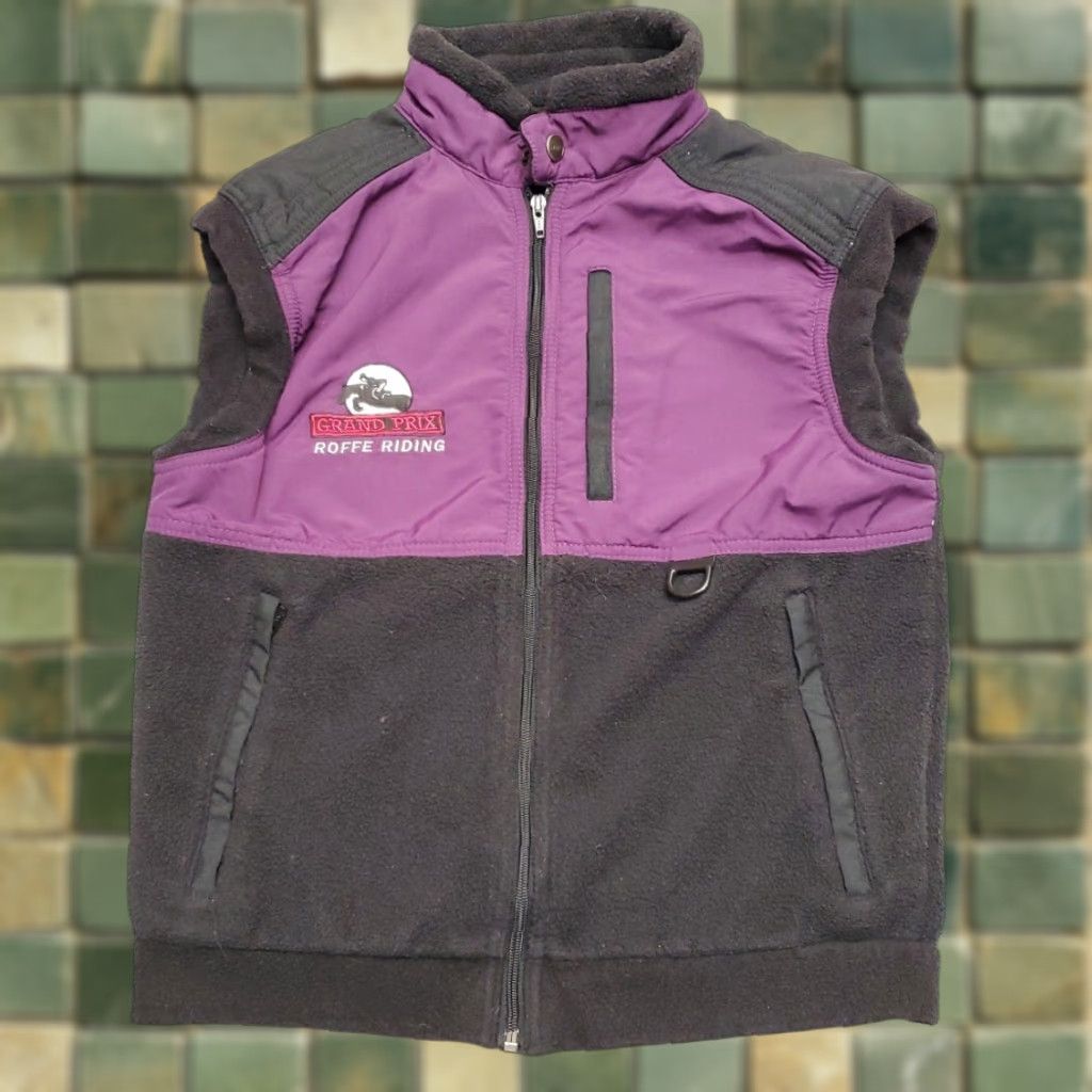 Etro VINTAGE Roffe Vest Women M Purple Fleece Outdoors Casual Horseside Zip Vest Mens? Size M / US 6-8 / IT 42-44 - 1 Thumbnail