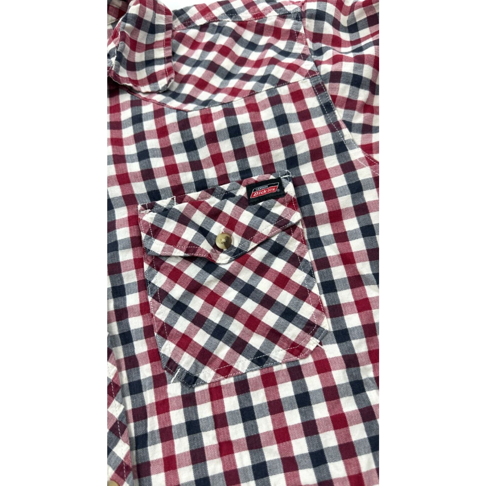 Dickies Dickies Shirt Mens Medium Multi Check Button-Up Long Sleeve with Pockets, 100% Cotton, Breathable Regular Fit, Outdoor Casual Workwear Size US M / EU 48-50 / 2 - 2 Thumbnail