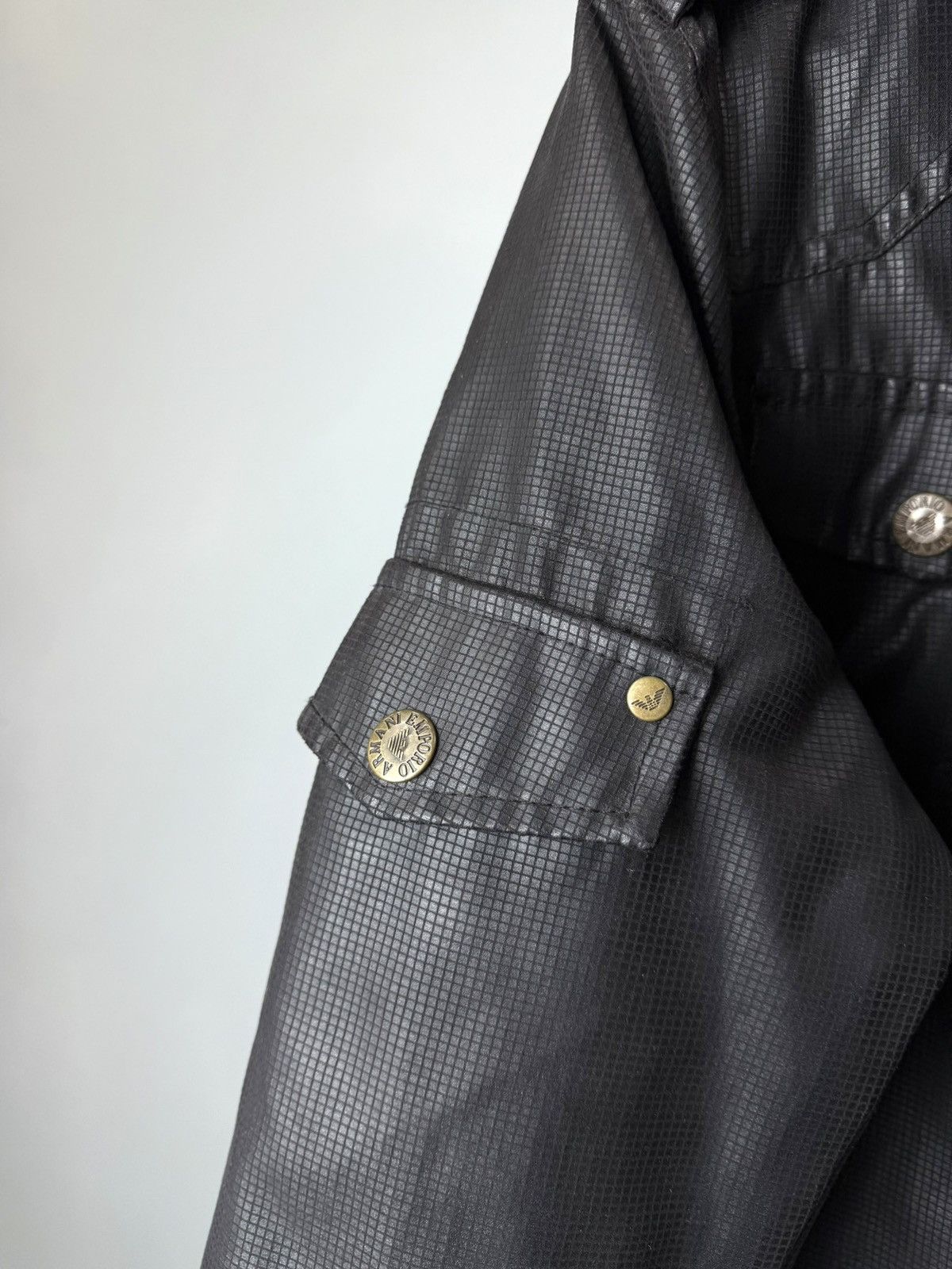 Emporio Armani Vintage Emporio Armani Archive Coated Jacket Leather Style Size US M / EU 48-50 / 2 - 5 Thumbnail