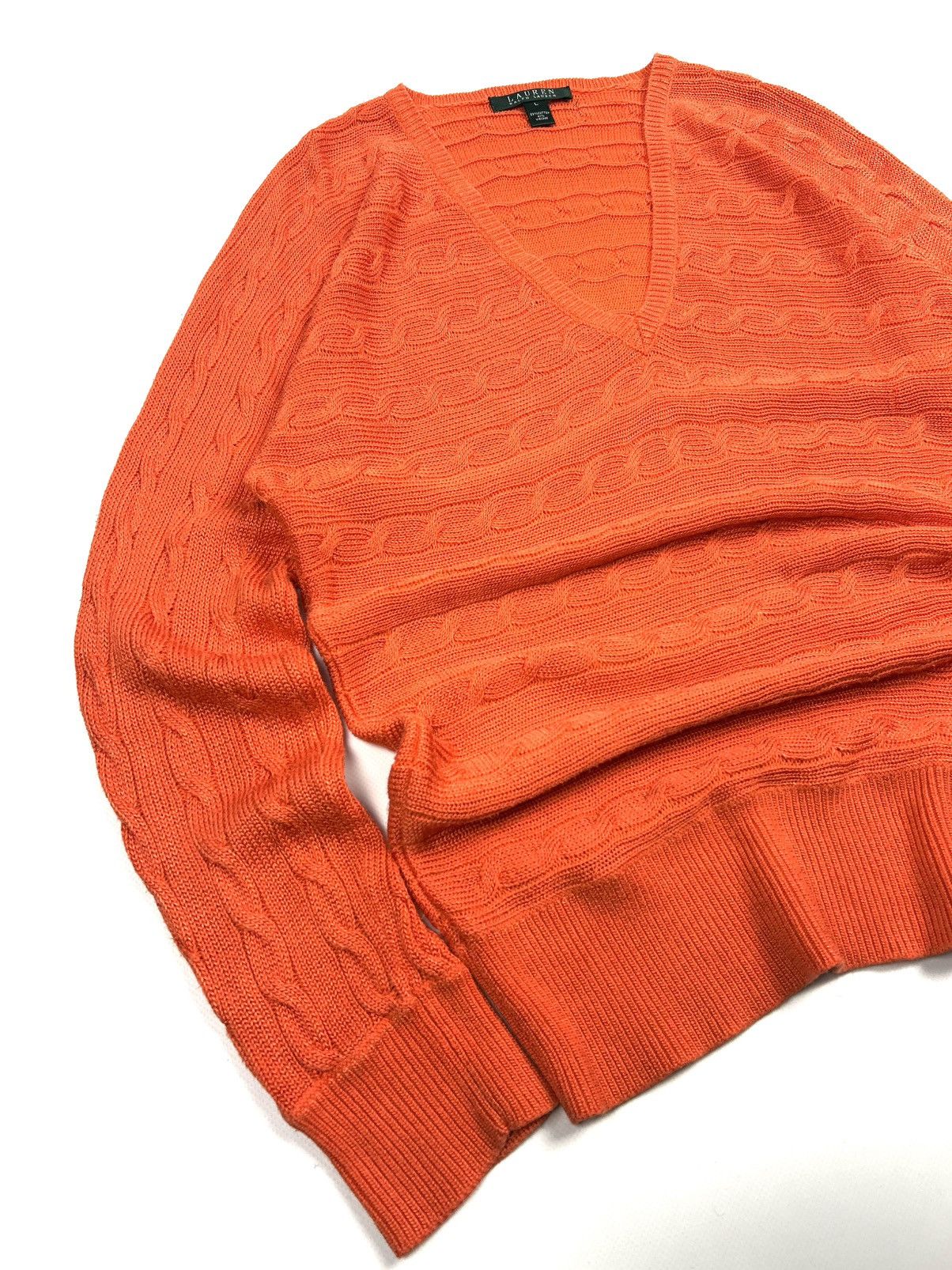 Ralph Lauren Vintage Ralph Lauren LRL Oranger Knit Sweater Women’s L Y2K Size L / US 10 / IT 46 - 6 Thumbnail
