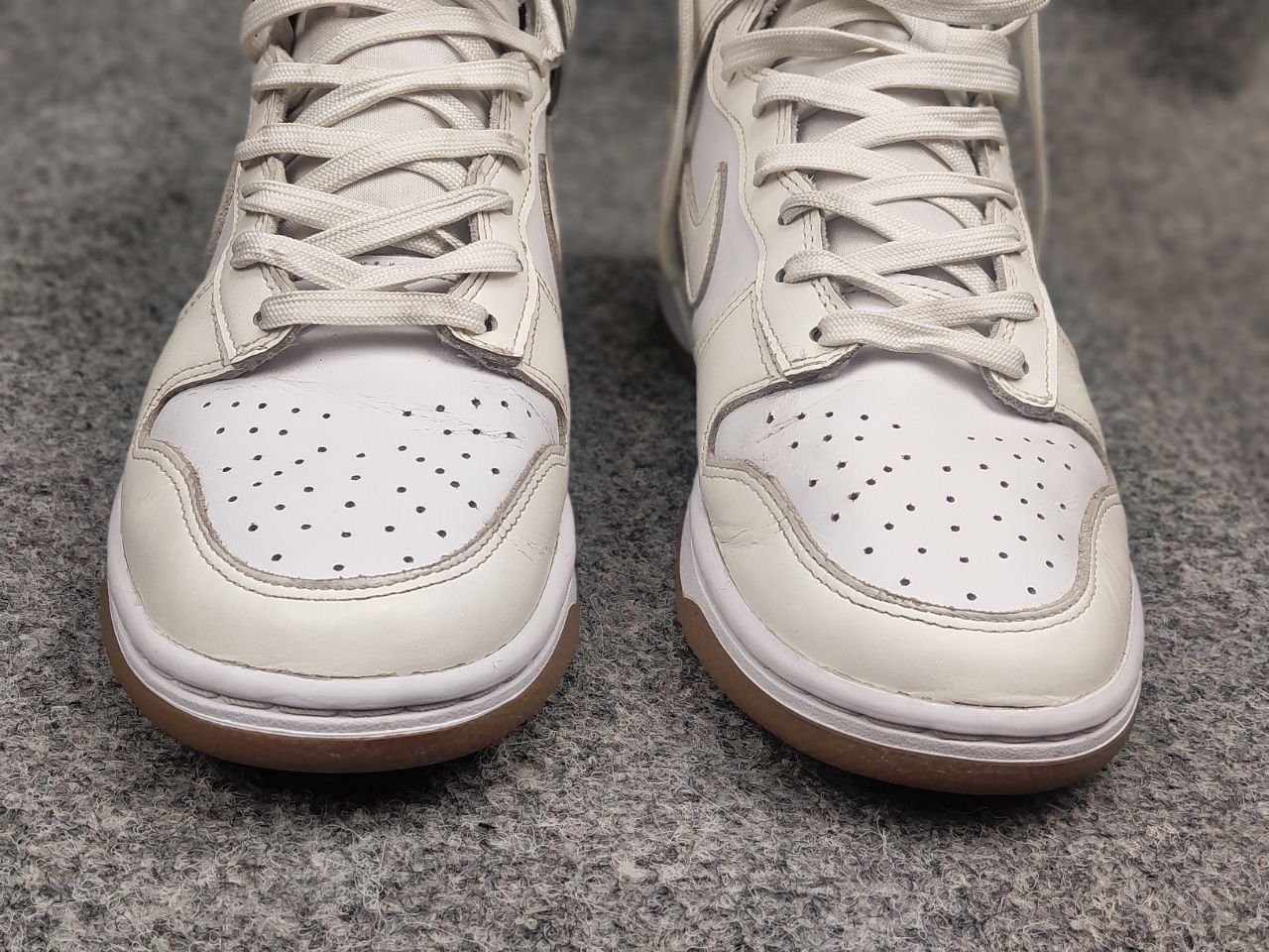 Nike Nike Dunk High Sail Gum Leather White Sneakers Vintage Style Size US 7.5 / EU 40-41 - 11 Thumbnail