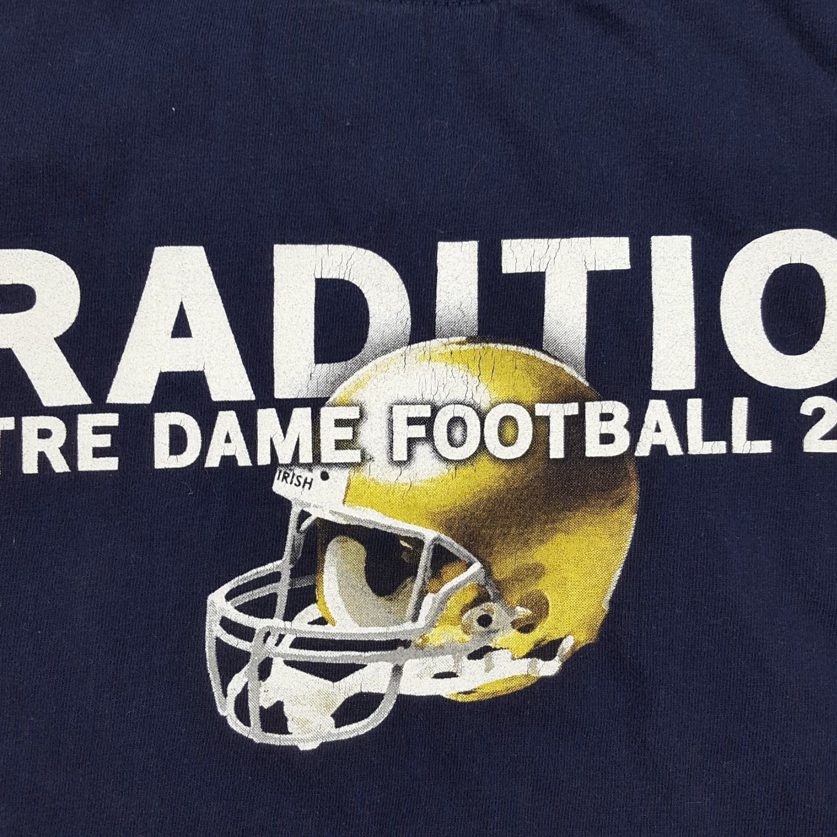 NCAA VINTAGE Notre Dame Football Fighting Irish NCAA Mens T-Shirt Blue S Nike? Size US S / EU 44-46 / 1 - 3 Thumbnail