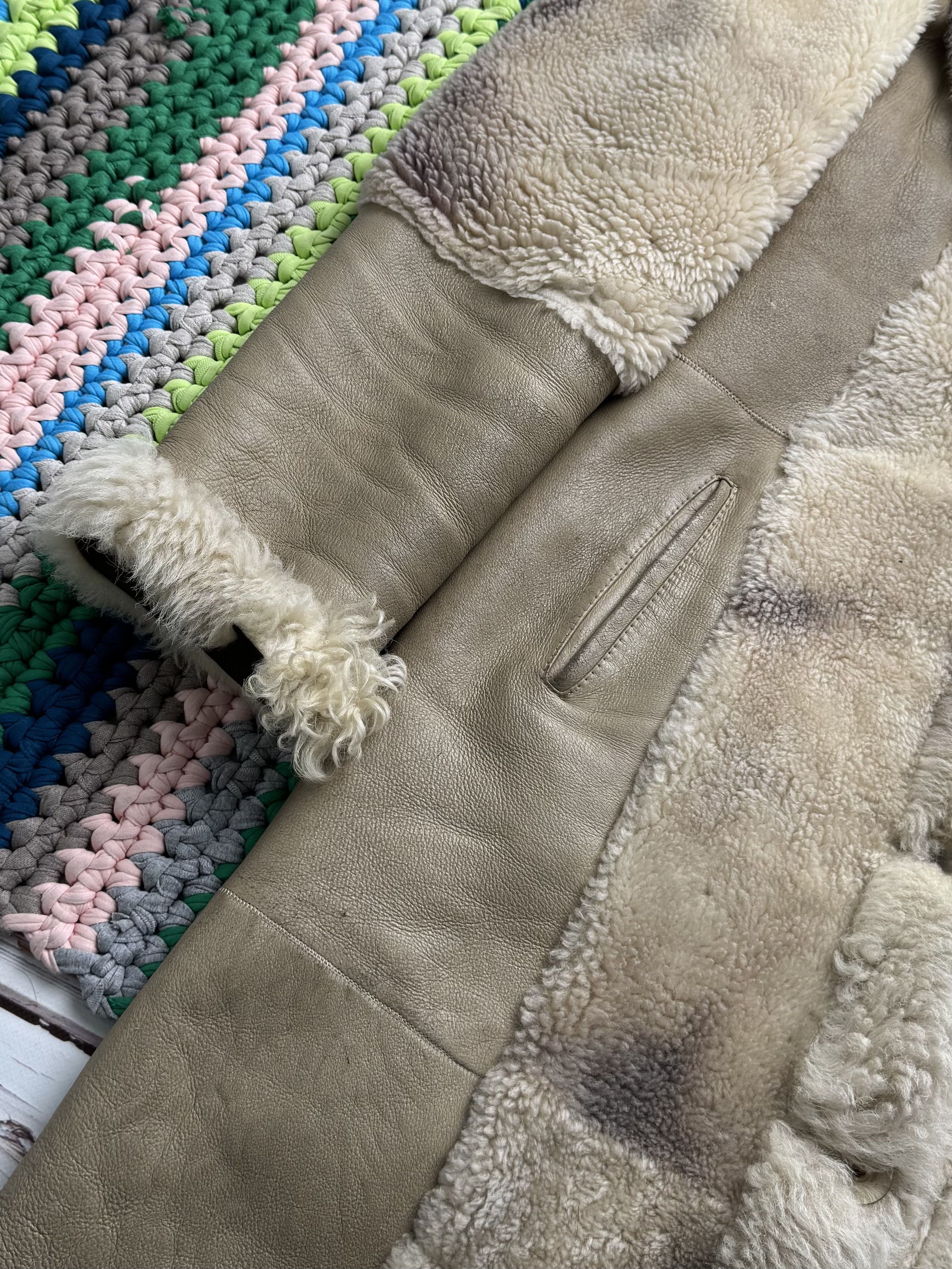 Vintage Vintage Real Sheepskin Hooded Coat (ET1)(D15) Size XL / US 12-14 / IT 48-50 - 9 Thumbnail