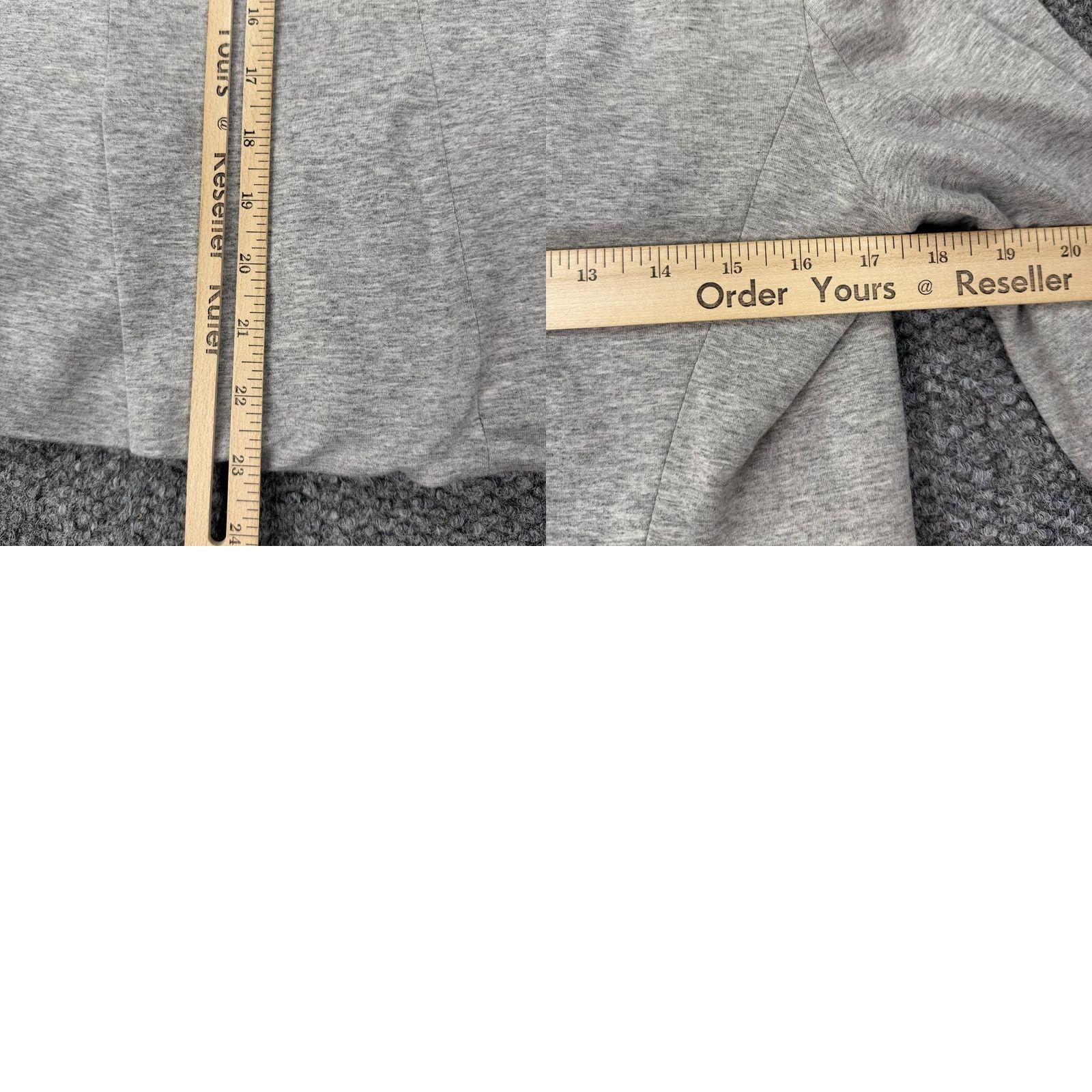 Zara Zara Blazer Womens Large Heather Gray Notch Lapel Single-Breasted Lined Tailored Button Pockets Knit Business Workwear Shirt Jacket Size L / US 10 / IT 46 - 8 Thumbnail