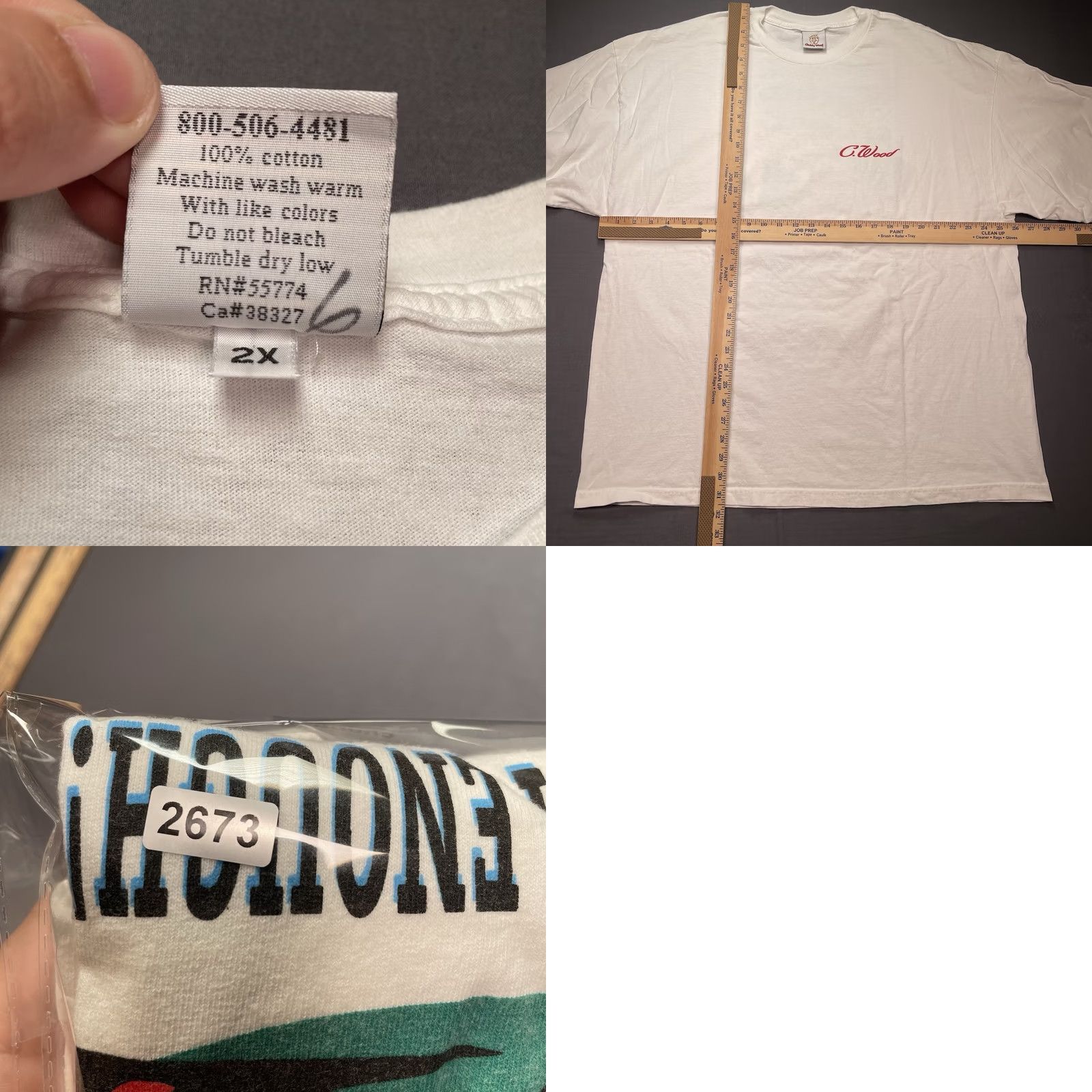 Big John VINTAGE Big Johnson Chubby Wood Shirt Tee Golf 2XL White Men Mens Funny T-Shirt Y2K Size US XXL / EU 58 / 5 - 8 Thumbnail