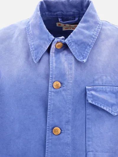 Marni o1w1db10125 Overdyed Overshirt Jacket in Blue Size US M / EU 48-50 / 2 - 3 Thumbnail