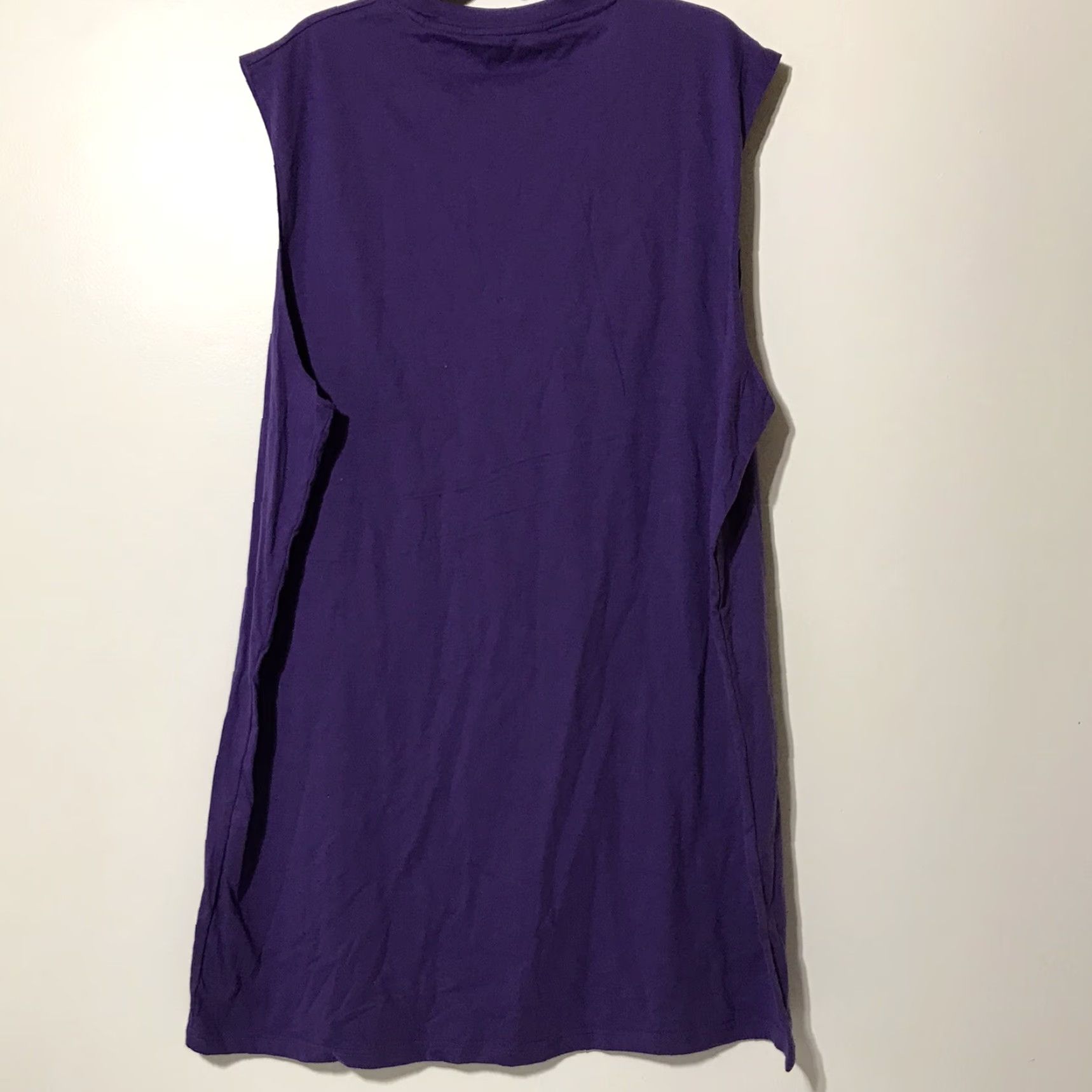 Vintage Isaac Morris Graphic Print Midi T-Shirt Dress Women’s Size XL Plum Casual Travel Size XL / US 12-14 / IT 48-50 - 3 Thumbnail