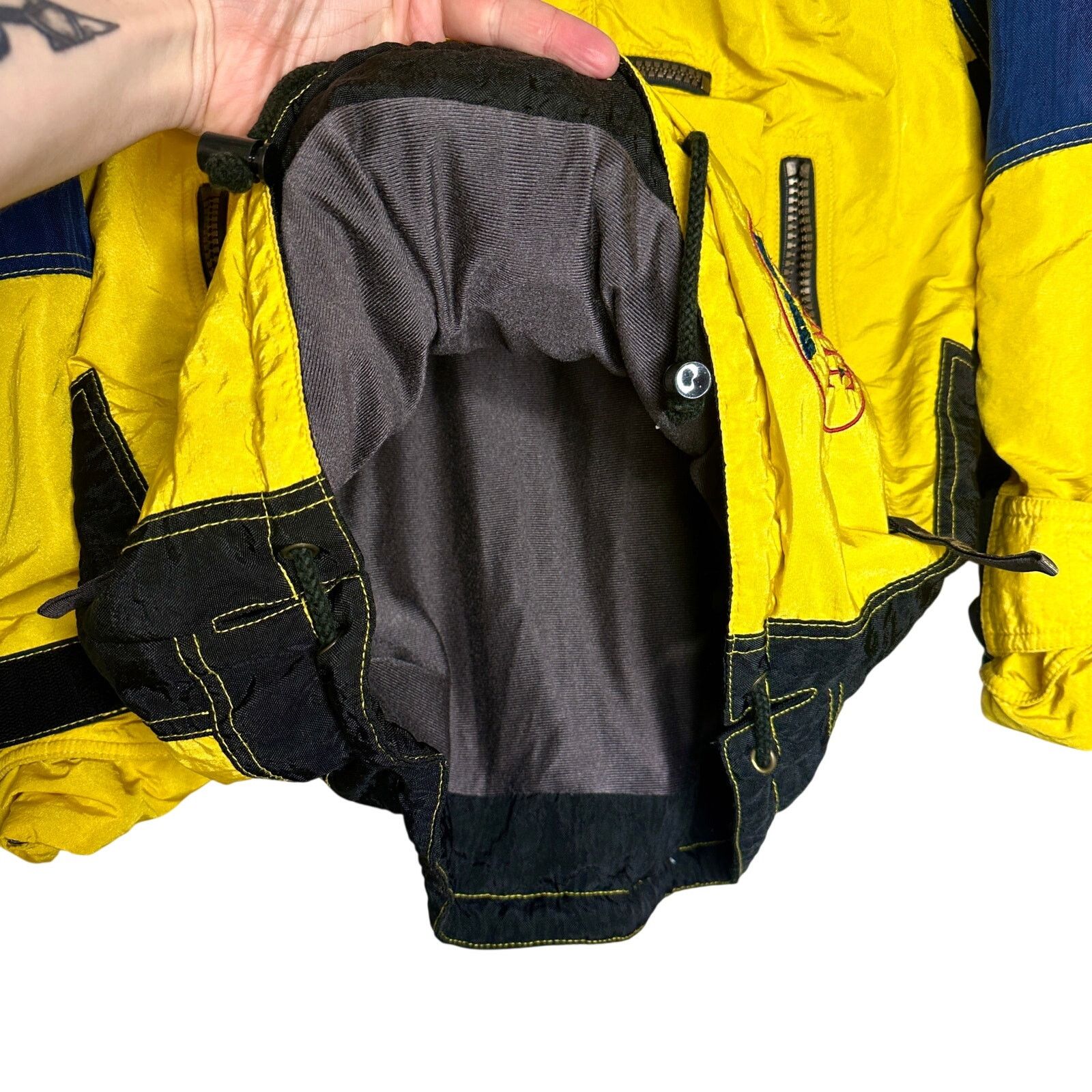 Descente Descente 90s Rare VNTG HalfZip Yellow Parka Aztec Ski Jacket Size US M / EU 48-50 / 2 - 15 Thumbnail