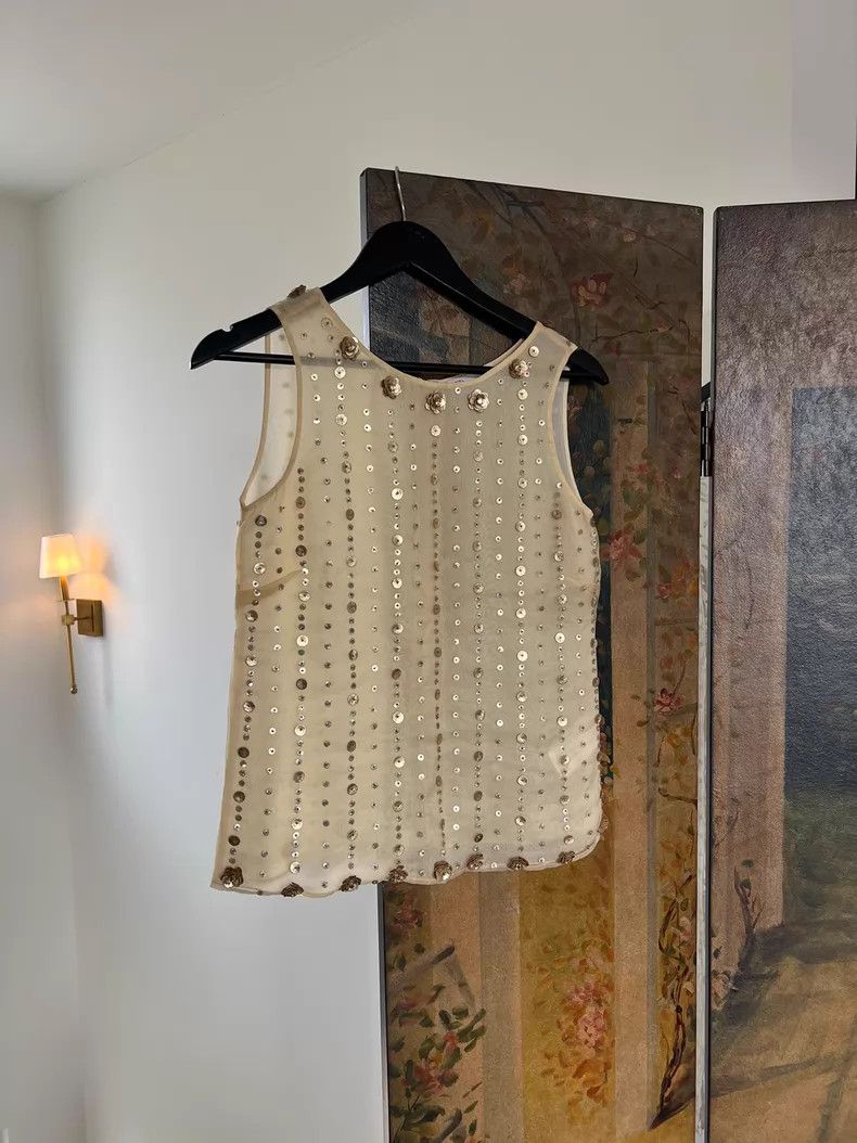 Valentino Valentino Heavy industry gold beaded vest dress Size M / US 6-8 / IT 42-44 - 1 Thumbnail