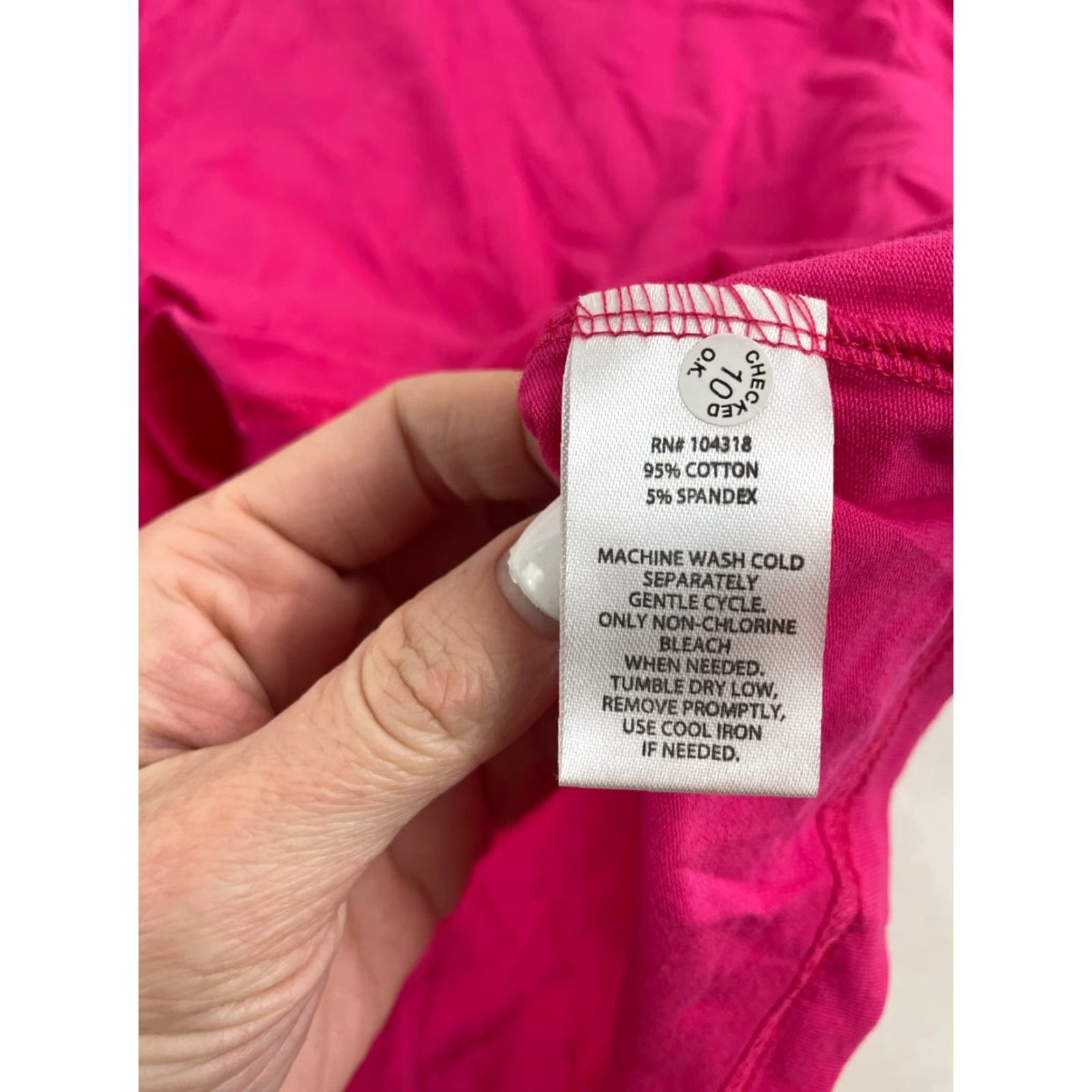 Vintage Derek Heart Shirt Women's L Pink Puff Cap Sleeve Round Neck Runs Small NWT Size L / US 10 / IT 46 - 7 Thumbnail