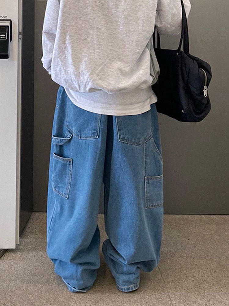Japanese Brand × Jean Retro loose high street wide leg jeans Size US 32 / EU 48 - 1 Thumbnail