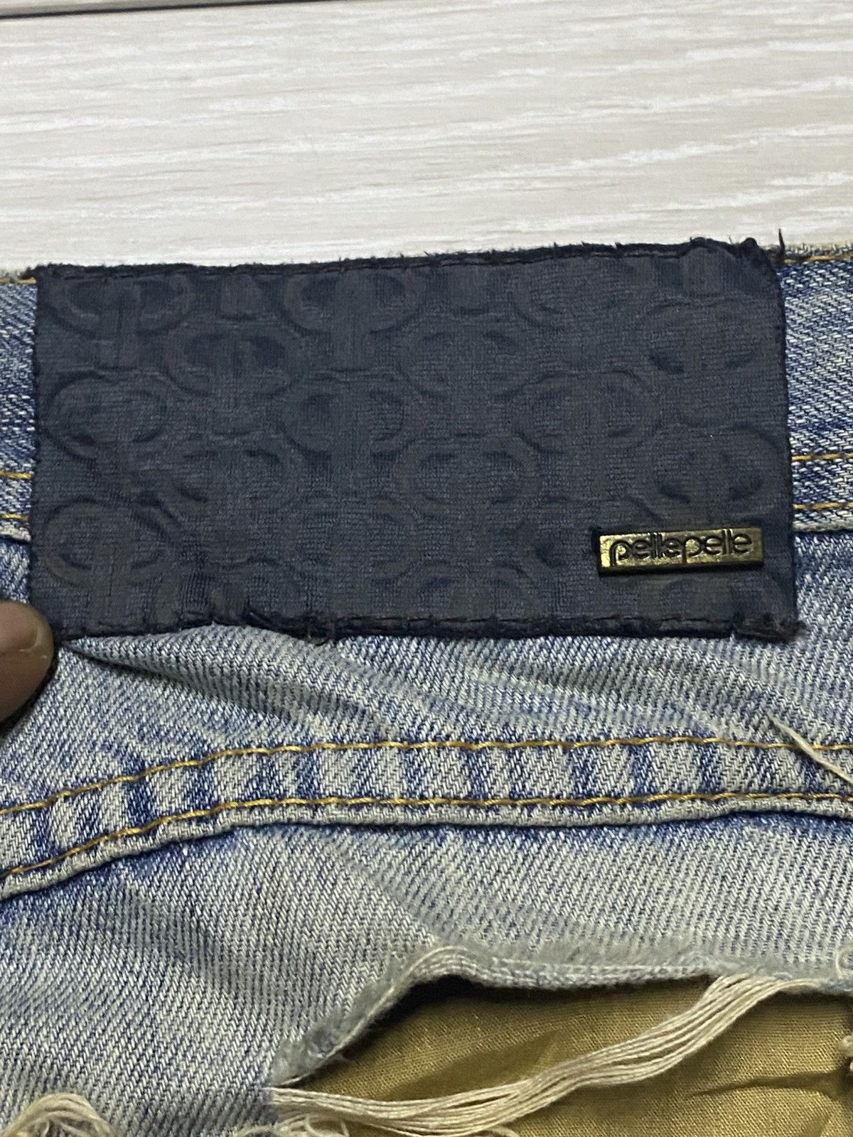 Pelle Pelle Vintage Pelle Pelle Mud Wash Embroidery Logo Straight Jeans Size US 32 / EU 48 - 15 Thumbnail