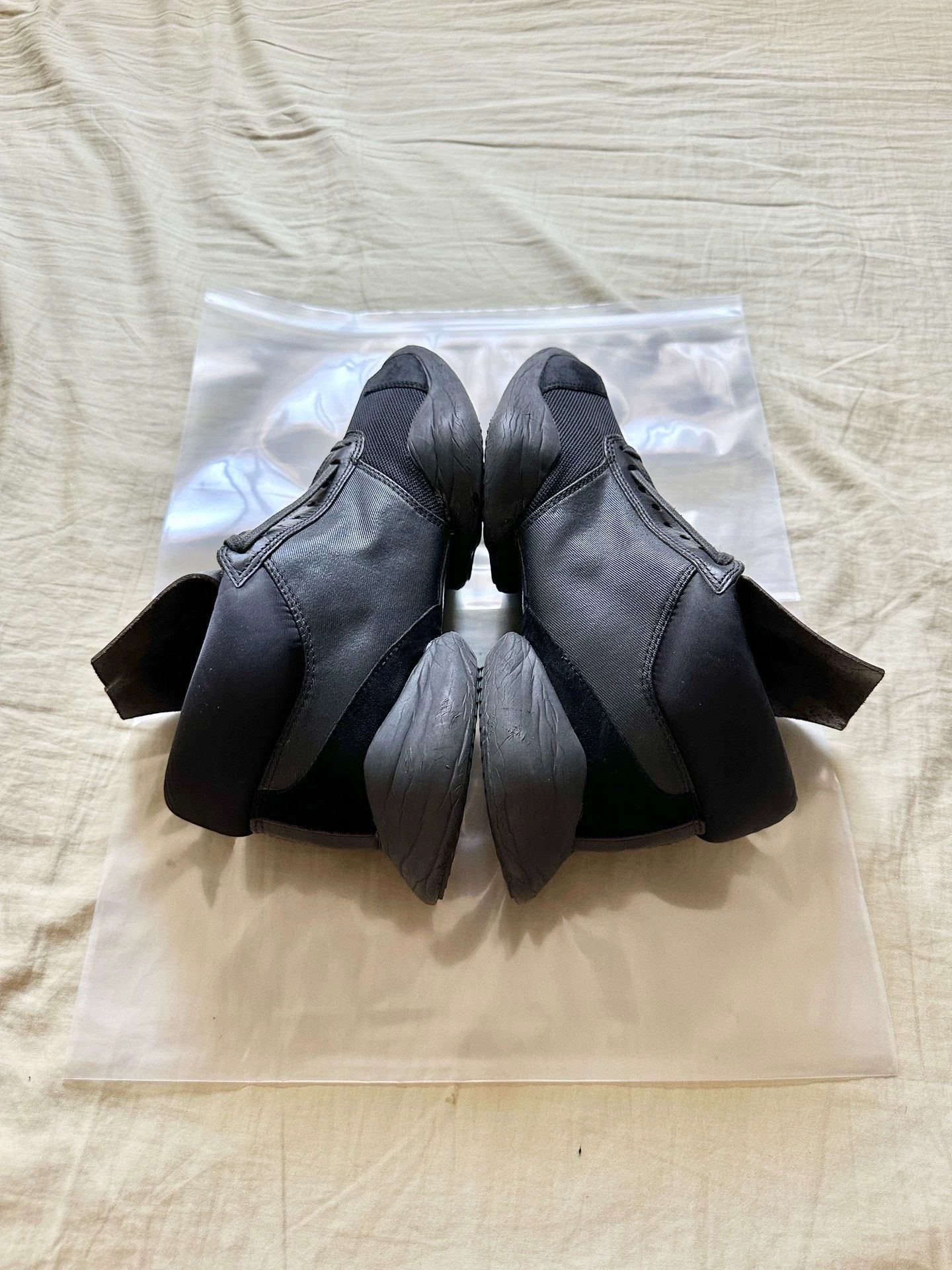 Rick Owens RO x Adidas RO Runner OG Black Leather Tank Size US 8.5 / EU 41-42 - 5 Thumbnail