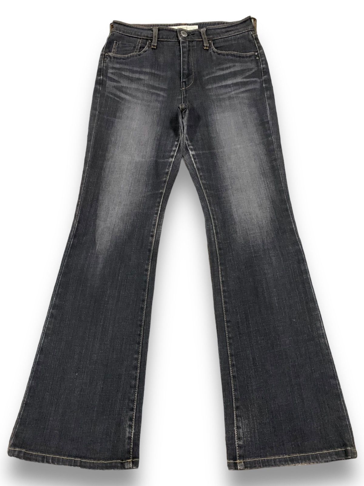 Uniqlo Vintage Y2K Uniqlo Faded Washed Flare Bell Bottom Jeans Size US 28 / EU 44 - 1 Thumbnail