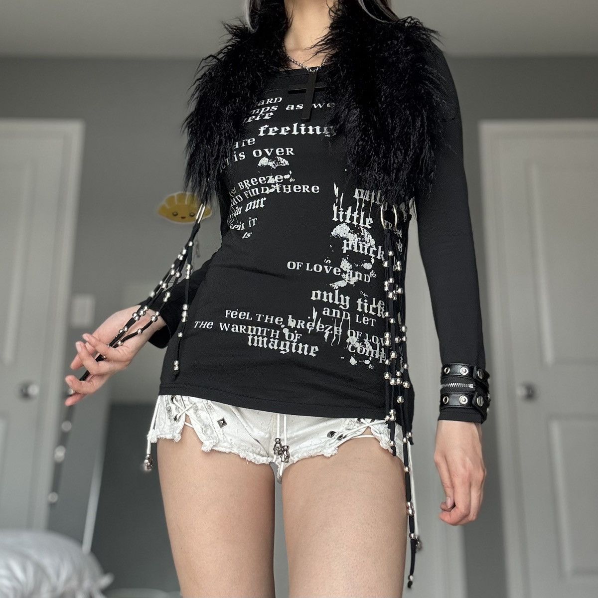 Japanese Brand Punk Distressed Spiderweb Graphic Longsleeve Top Size S / US 4 / IT 40 - 15 Thumbnail