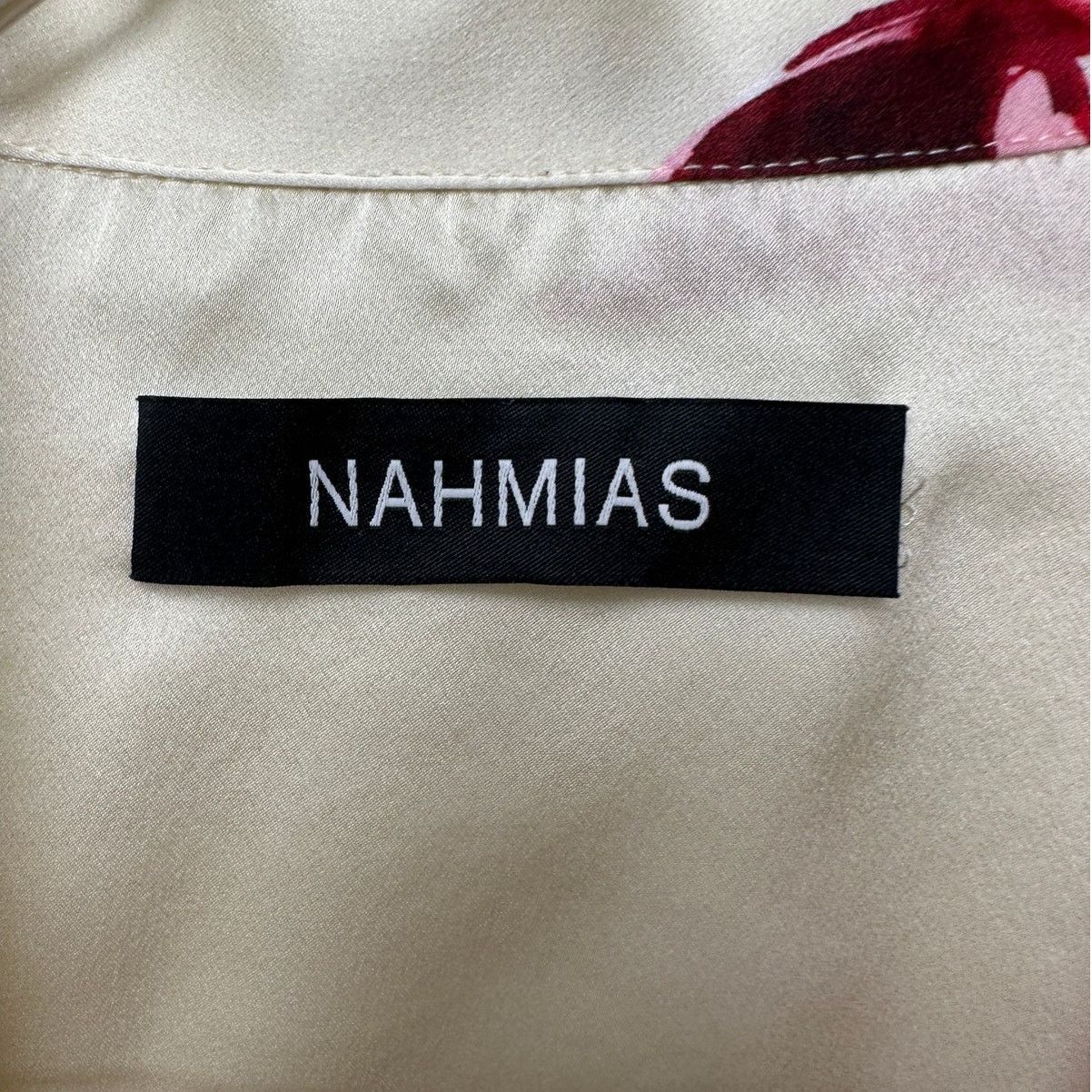 Nahmias Nahmias Silk Pajama Set Wine Glass Print Ivory Cream L Size L / US 10 / IT 46 - 5 Thumbnail