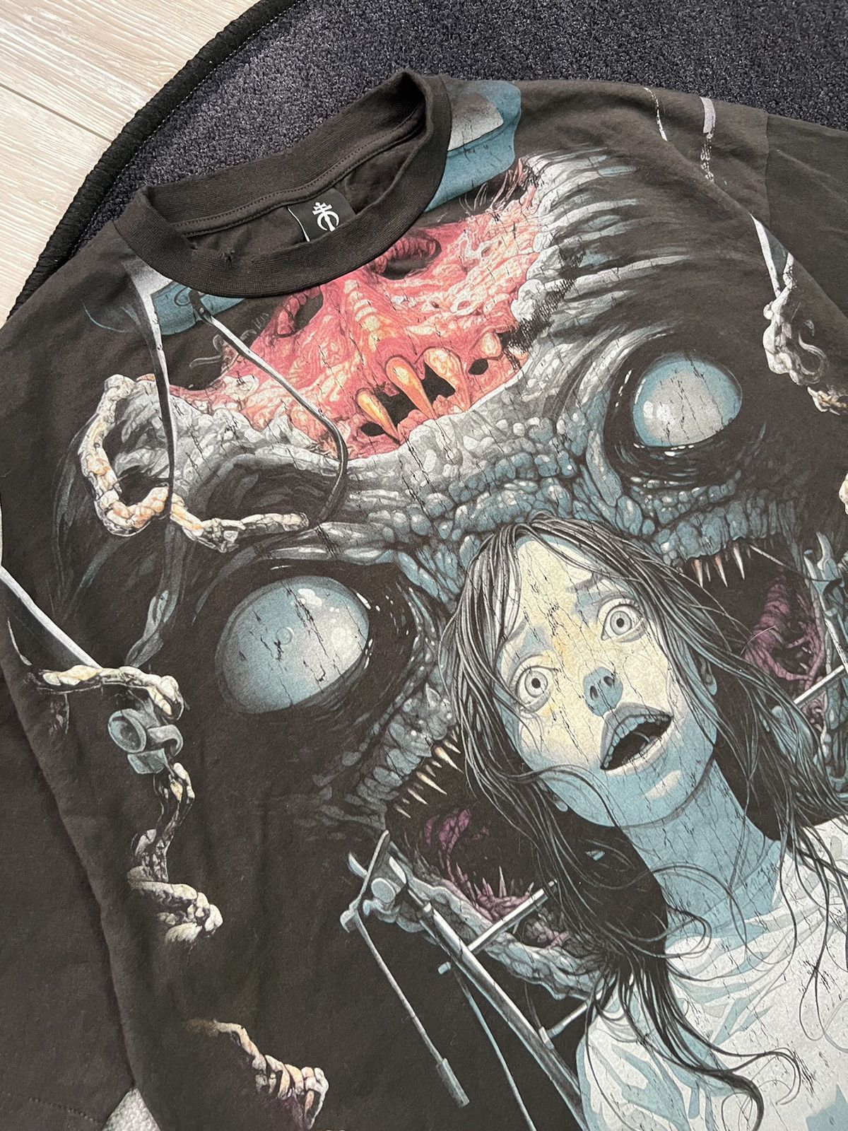 Drop Dead × Drop Dead Clothing Drop Dead art by Oliver Sykes overprinted oversized tee Size US S / EU 44-46 / 1 - 2 Thumbnail