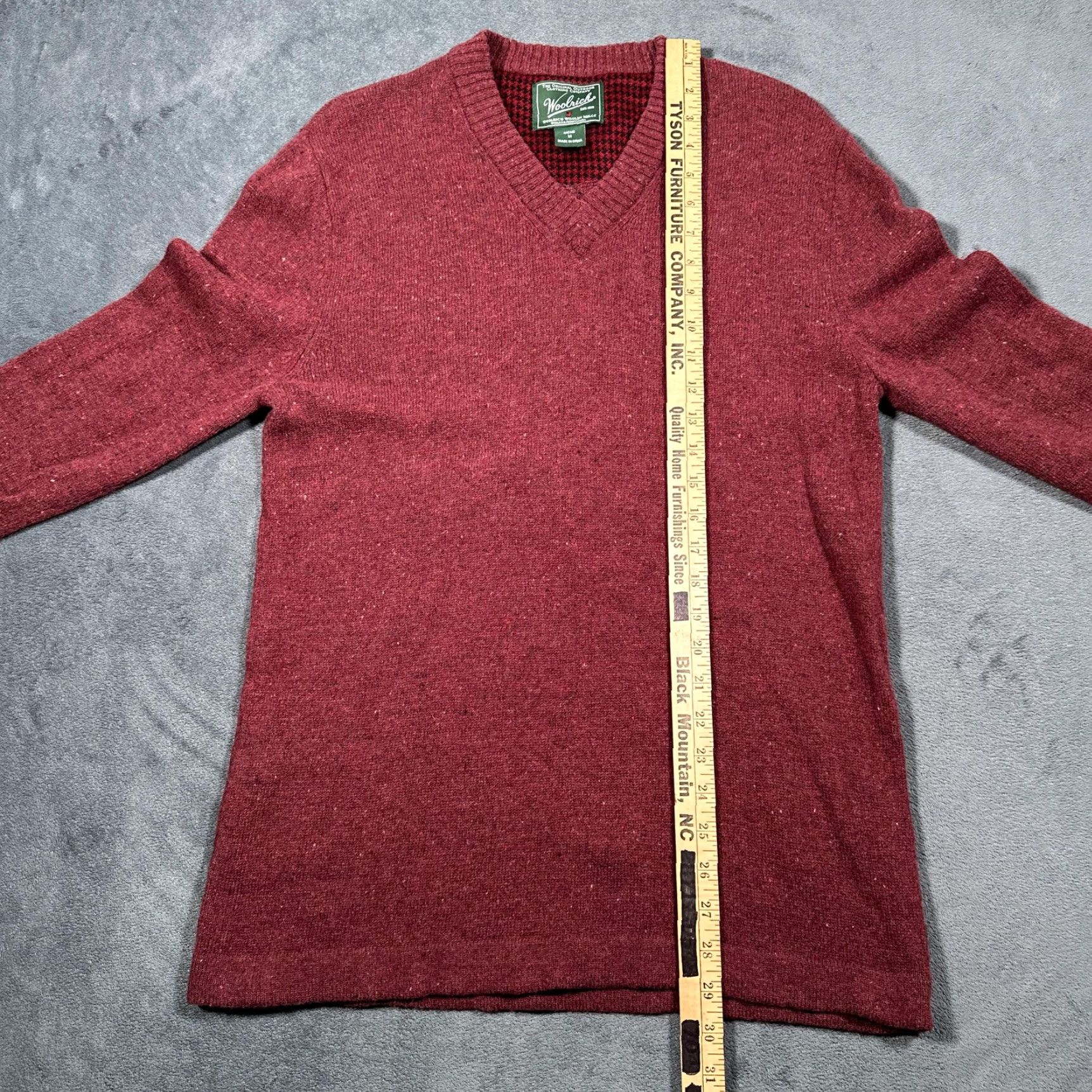 Vintage Woolrich Mens Sweater Pullover V Neck Wool Nylon Knit All Seasons Classic Red Heather M Size US M / EU 48-50 / 2 - 6 Thumbnail