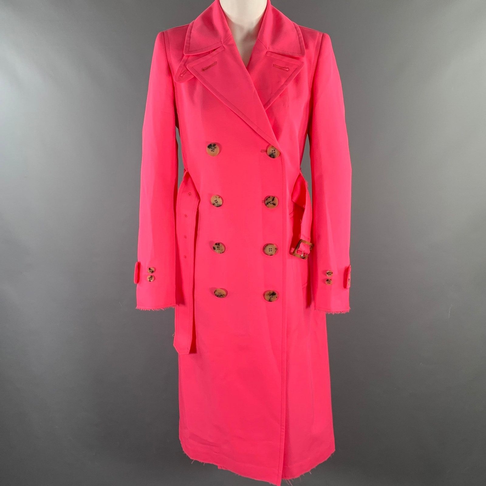 Golden Goose GOLDEN GOOSE Size S Pink Polyester Trench Coat Size S / US 4 / IT 40 - 1 Thumbnail