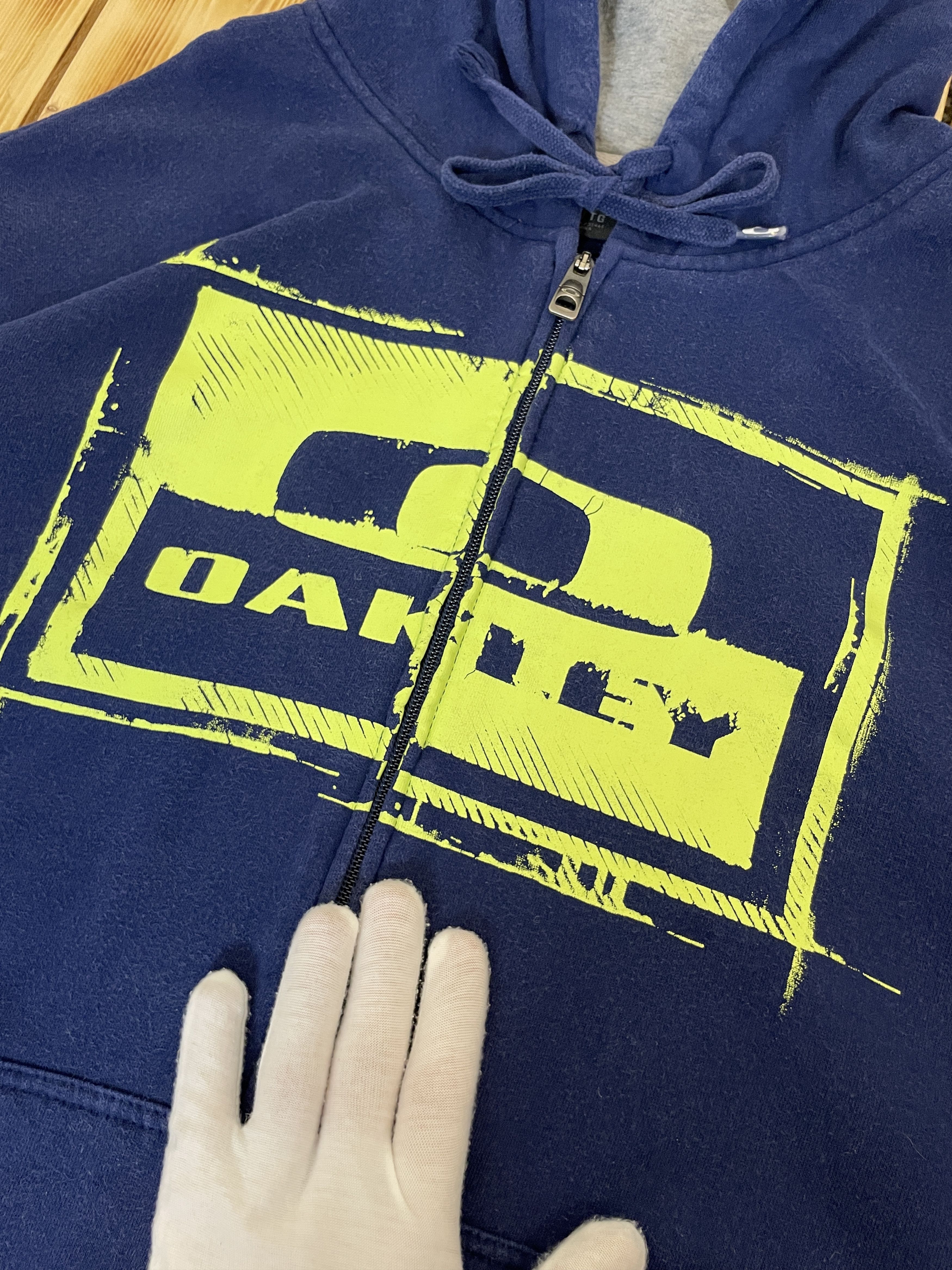 Oakley Y2K Oakley Zip Hoodie Blue Big Logo Outdoor Size US XXL / EU 58 / 5 - 3 Thumbnail