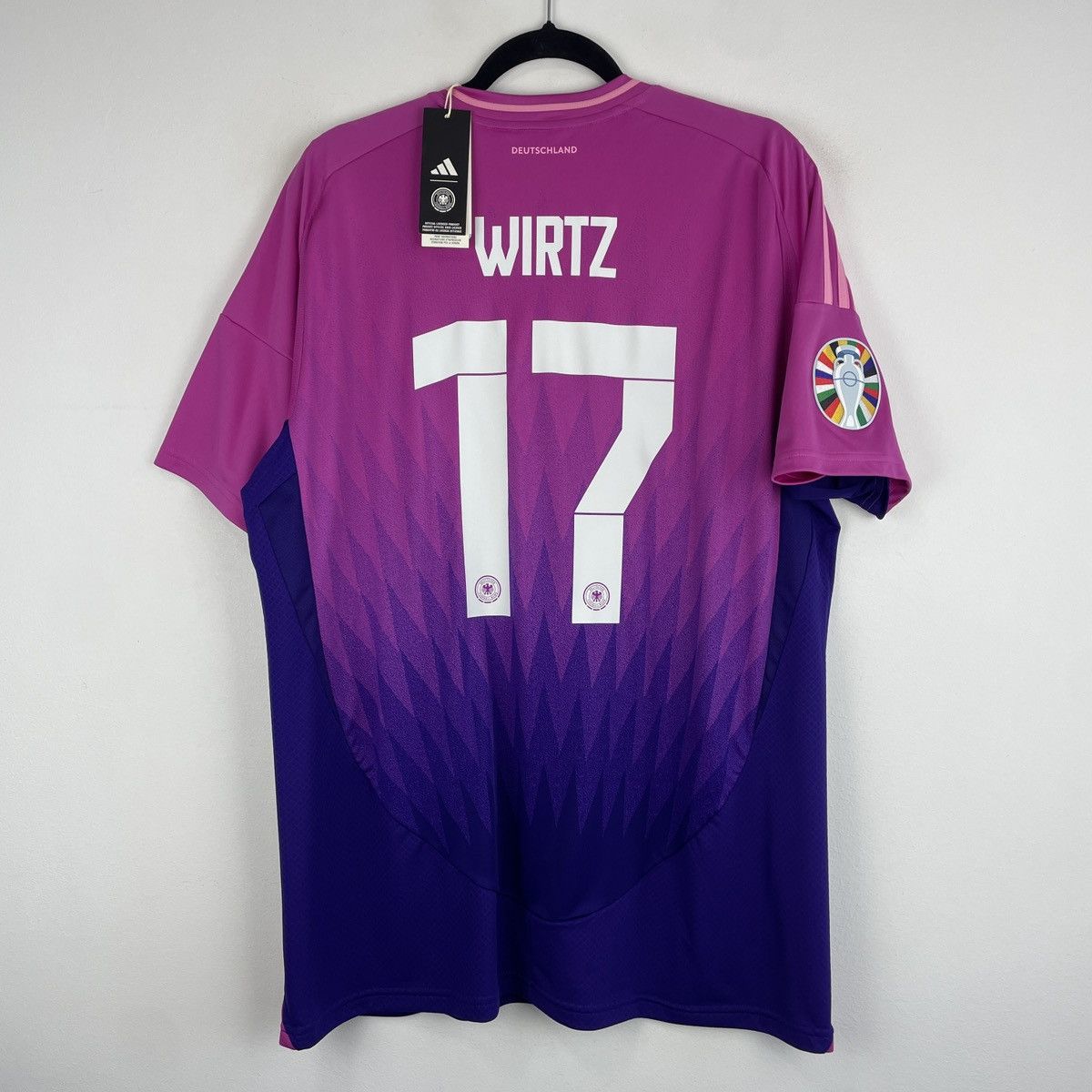 Germany Florian Wirtz Adidas Pink Jersey Euro 2024 size XL