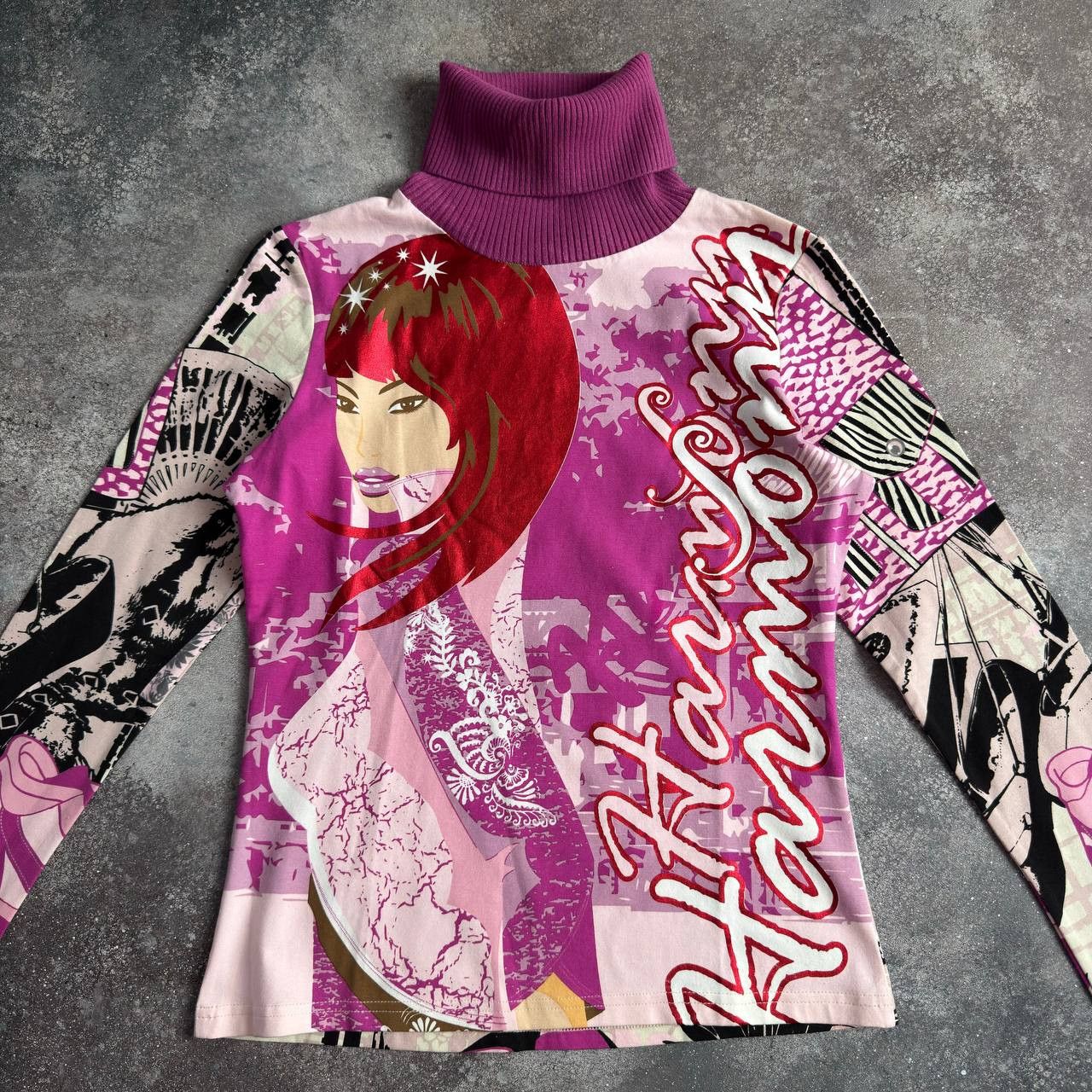 Custo Barcelona Custo Barcelona Y2K Vintage Lady Printed Long Sleeve Top Size M / US 6-8 / IT 42-44 - 2 Thumbnail