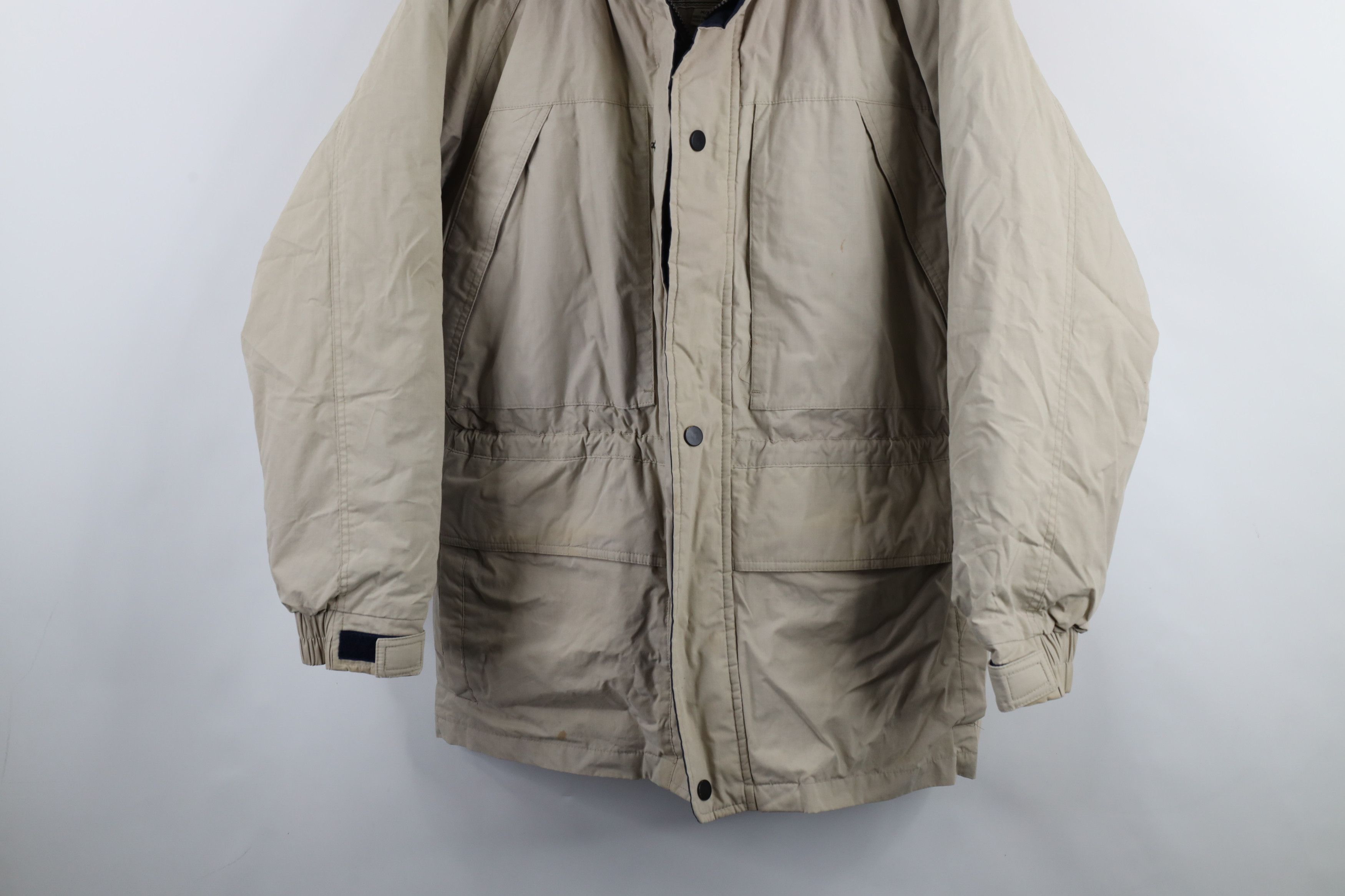 Vintage Vintage 90s Streetwear Full Zip Puffer Jacket Coat Beige Size US M / EU 48-50 / 2 - 3 Thumbnail