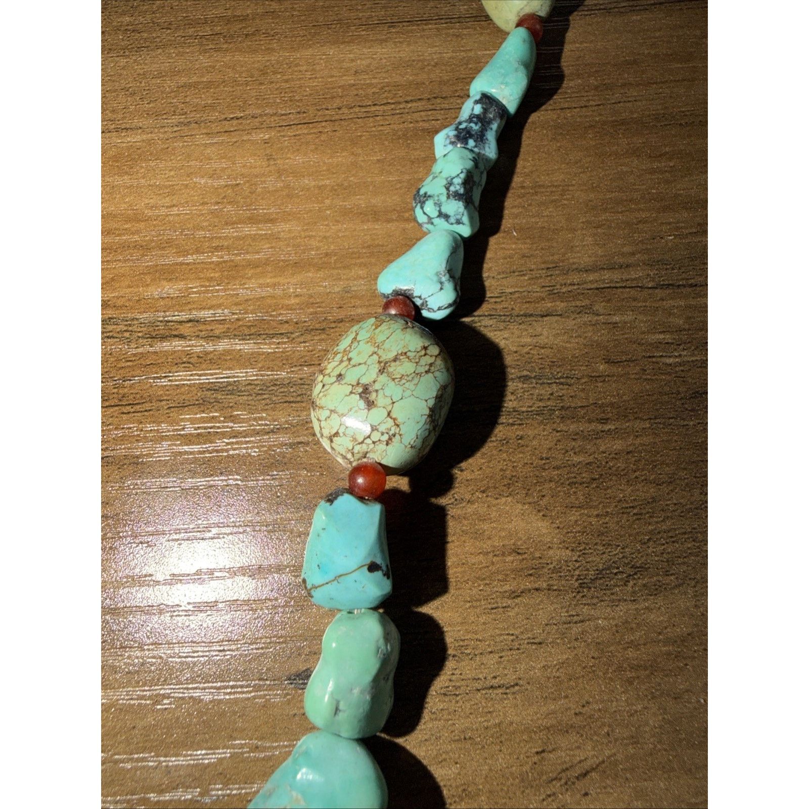 Other Genuine Turquoise Silver Necklace Handmade Southwest Native Size ONE SIZE - 3 Thumbnail