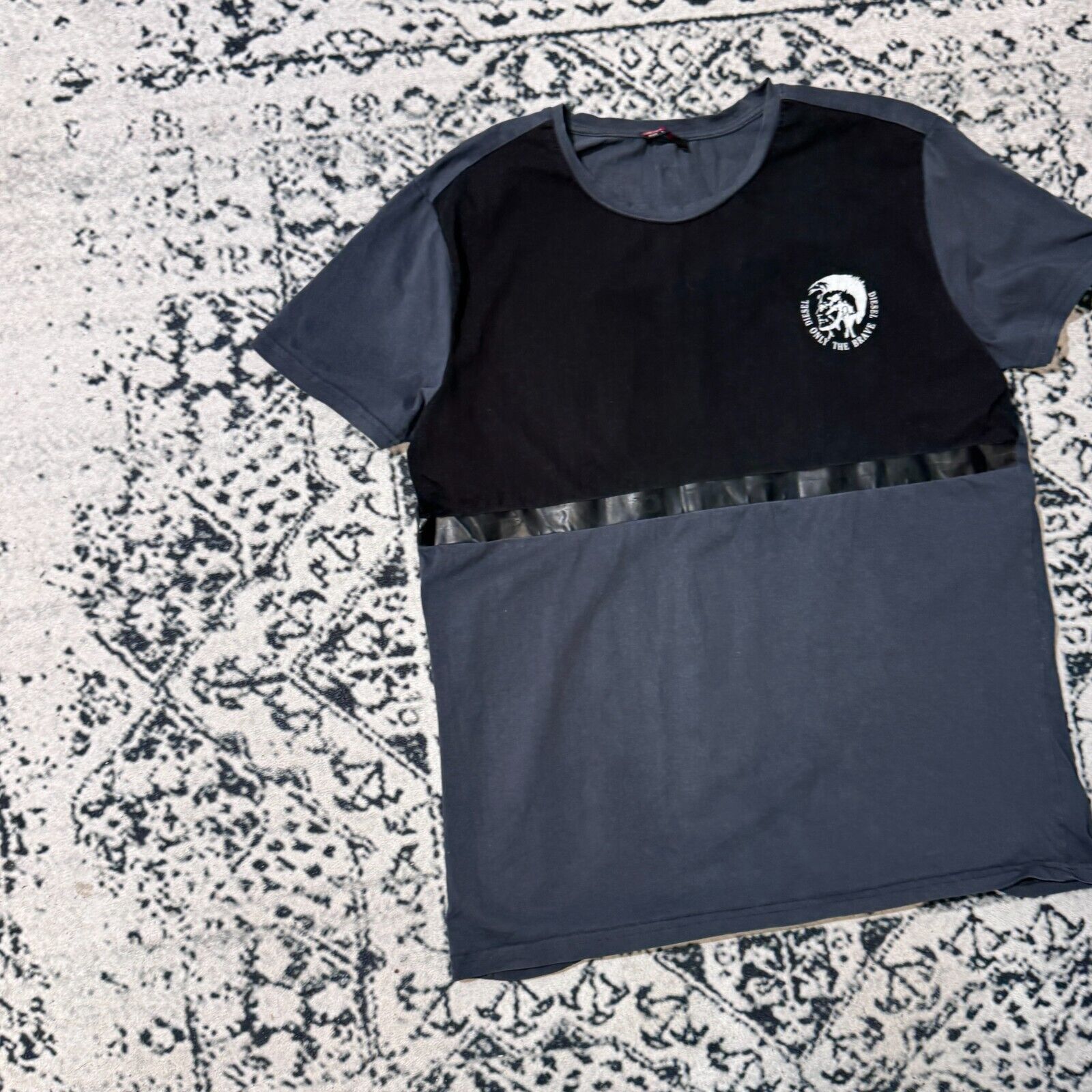Diesel × Vintage Vintage Diesel Unisex Navy Gray Black Cotton T-Shirt Size L Size US L / EU 52-54 / 3 - 3 Thumbnail
