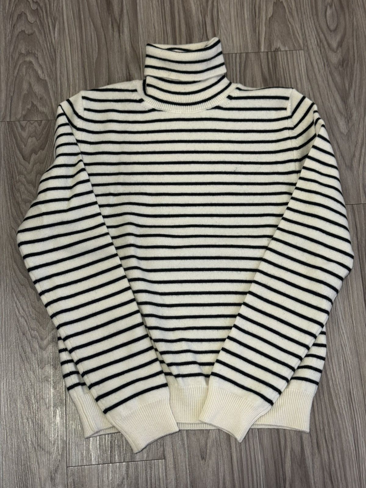 Celine CELINE FW19 Striped Turtleneck Wool Sweater Size US L / EU 52-54 / 3 - 2 Thumbnail