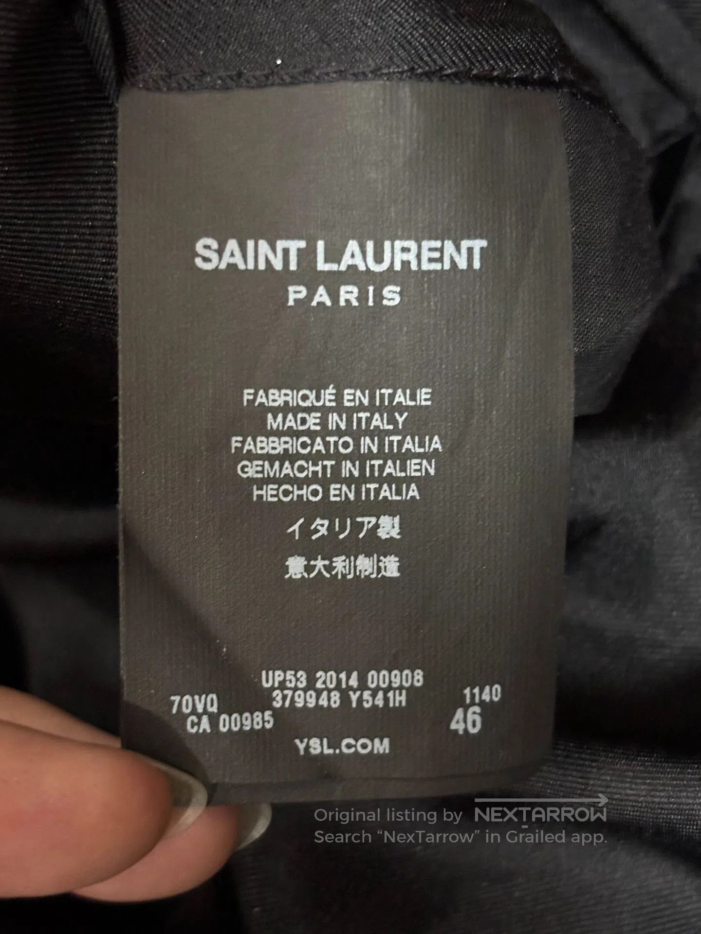 Saint Laurent Paris Saint Laurent Structured Dark Gray Blazer. Size US S / EU 44-46 / 1 - 4 Thumbnail