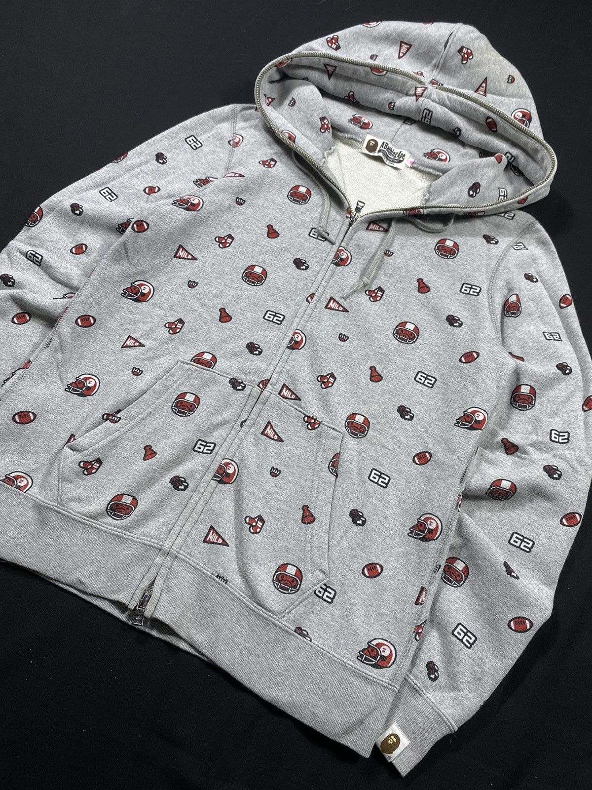 20471120 Bape zip up hoodie full printed ifsixwas9 style Size XS / US 0-2 / IT 36-38 - 3 Thumbnail