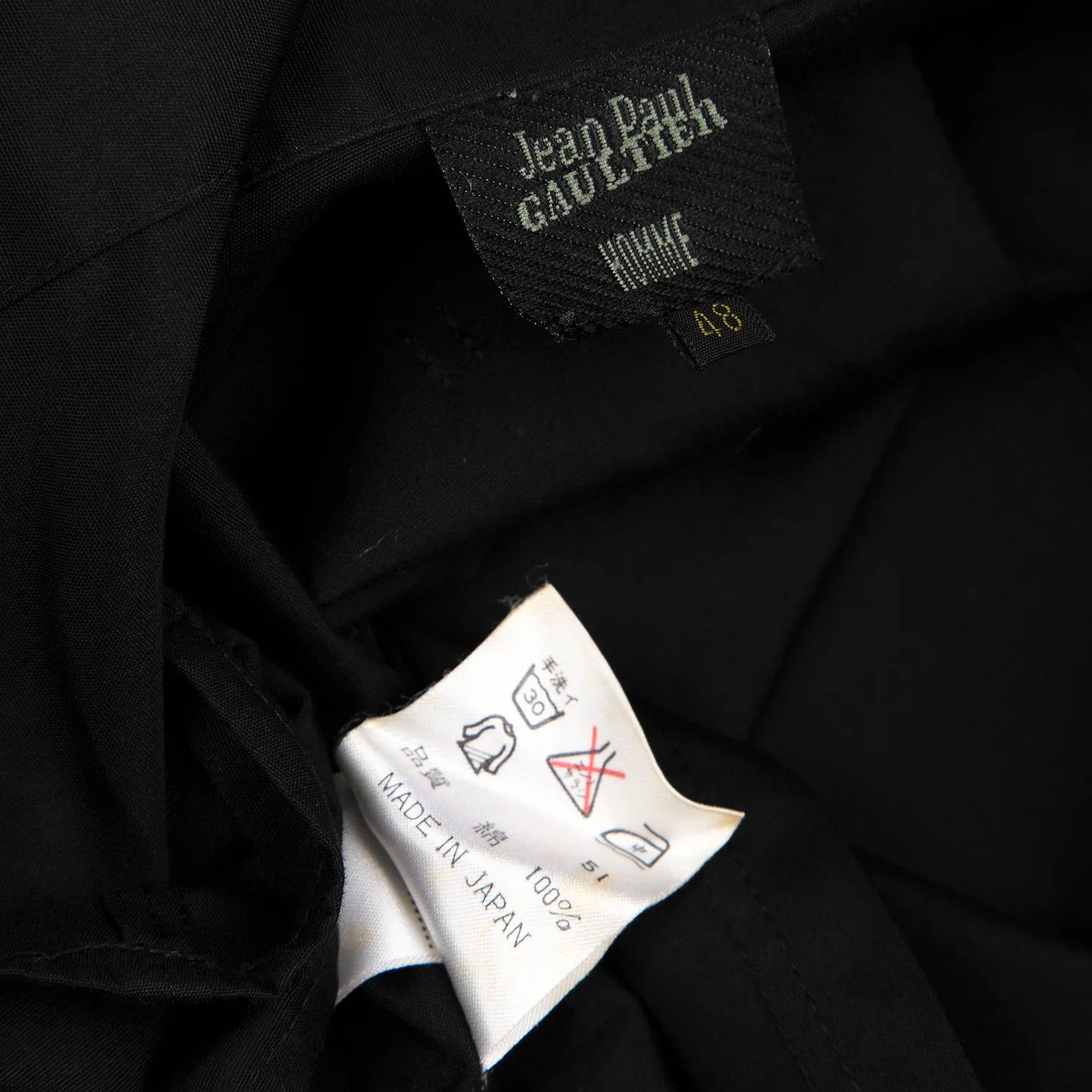 Jean Paul Gaultier Cotton Broad Shirt with Grommet Buttons in Black 48 Size US M / EU 48-50 / 2 - 18 Thumbnail