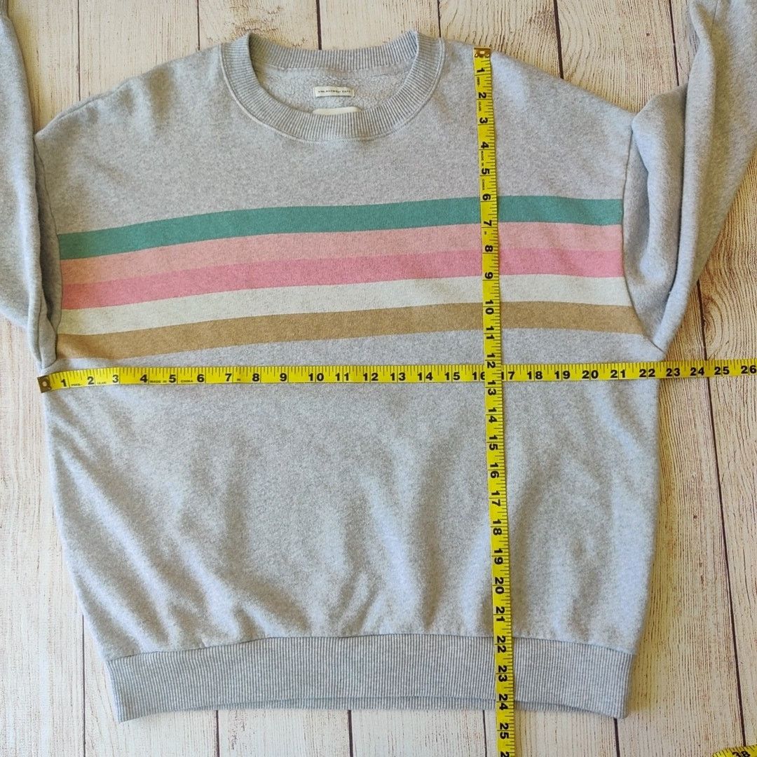 American Eagle Outfitters American Eagle striped oversized drop shoulder sweatshirt S Size S / US 4 / IT 40 - 6 Thumbnail